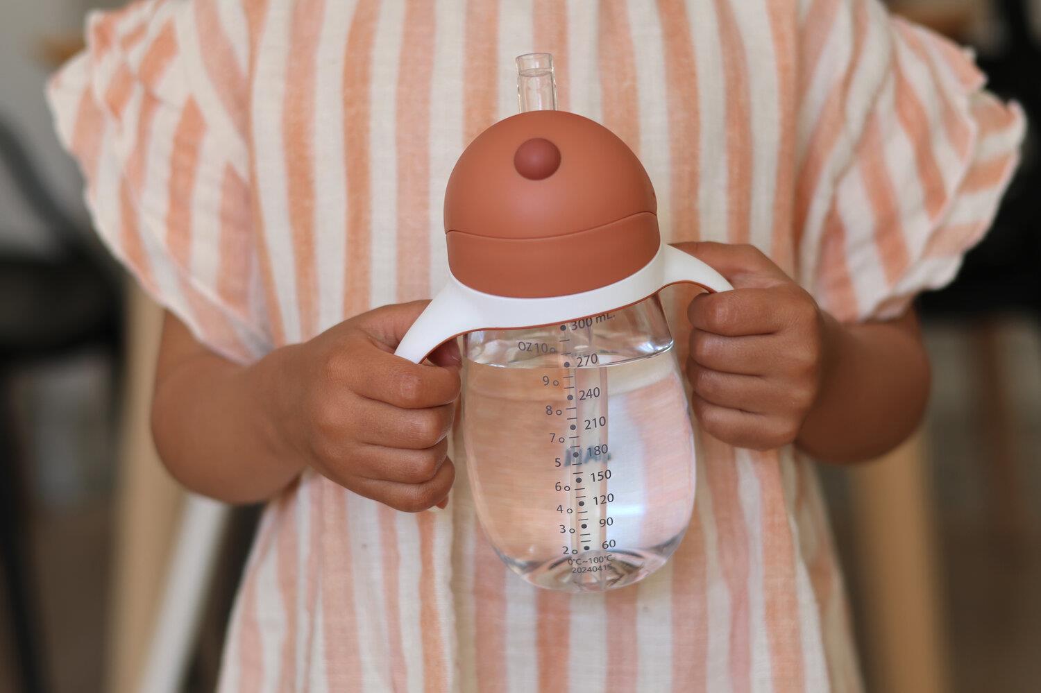 300 Ml Şeffaf Pipetli Suluk, Terracotta
