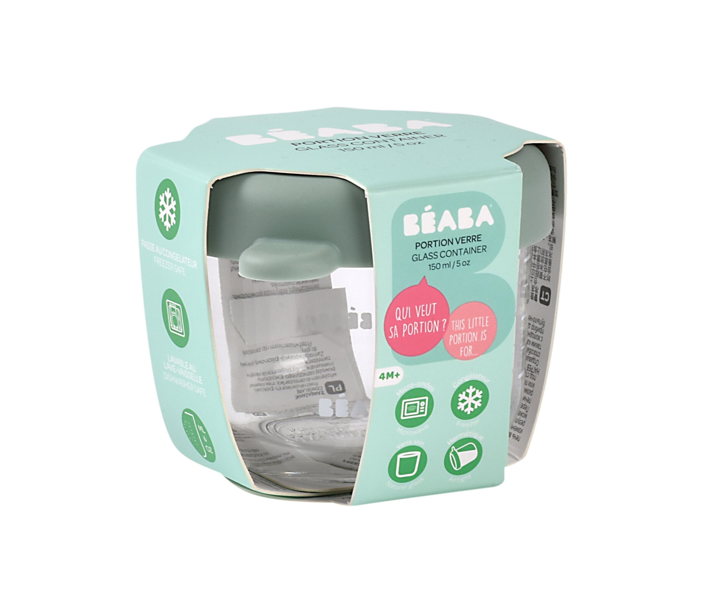 Beaba Bebek Cam Mama Kavanozu 150 Ml, Sage Green