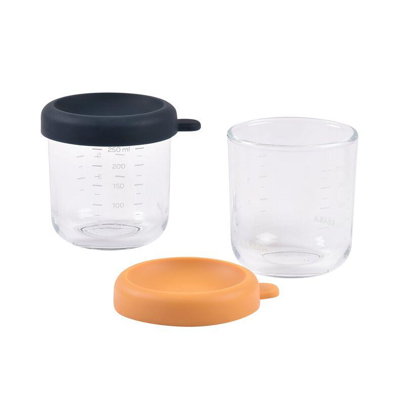 Bebek Cam Mama Kavanozu 2Li Set , 250 Ml Night Blue / 250 Ml Honey