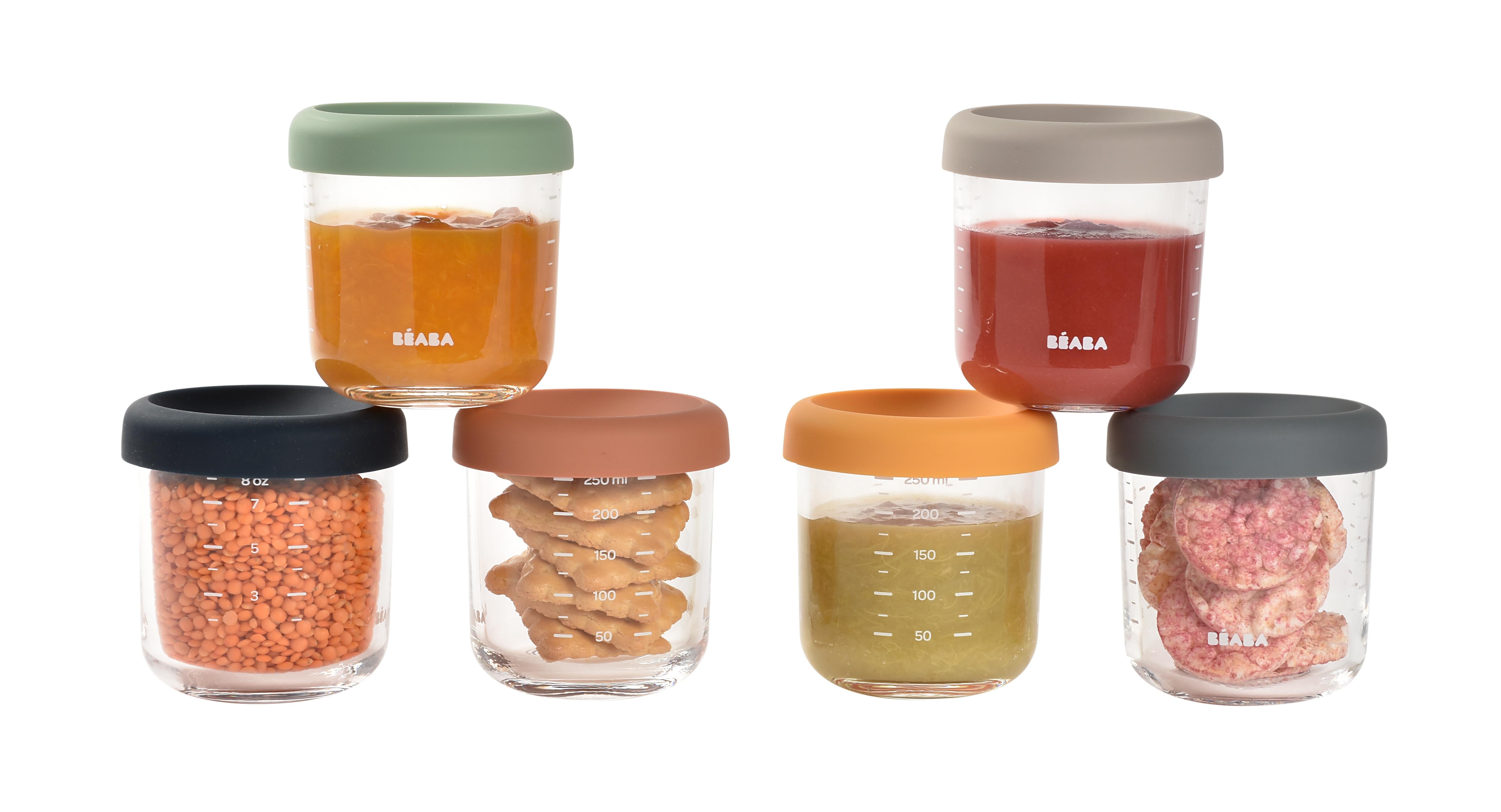 Bebek Cam Mama Kavanozu 6Lı Set 250 Ml, Sunrise Color Mix