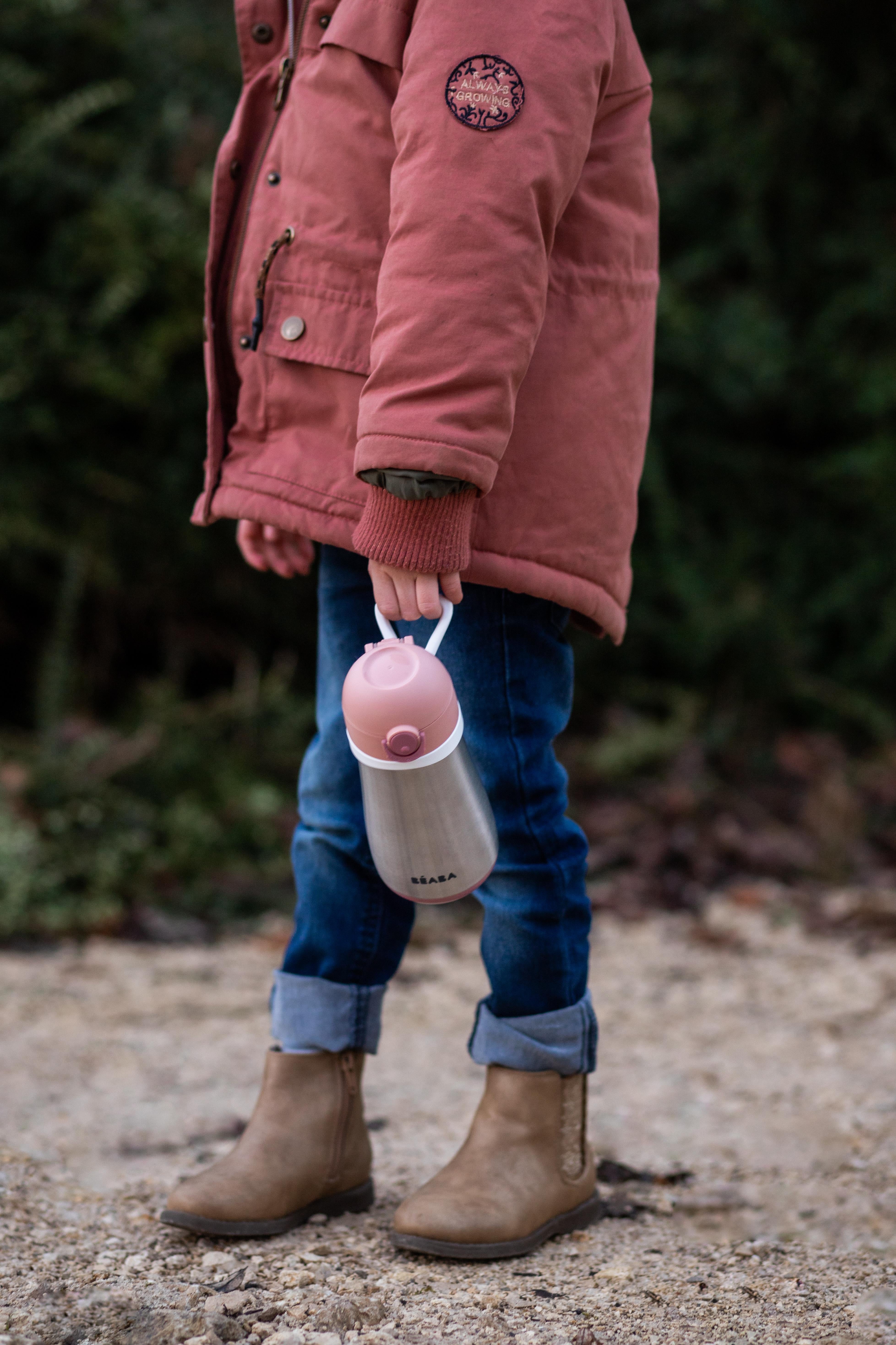 Paslanmaz Çelik Suluk 350 Ml, Old Pink