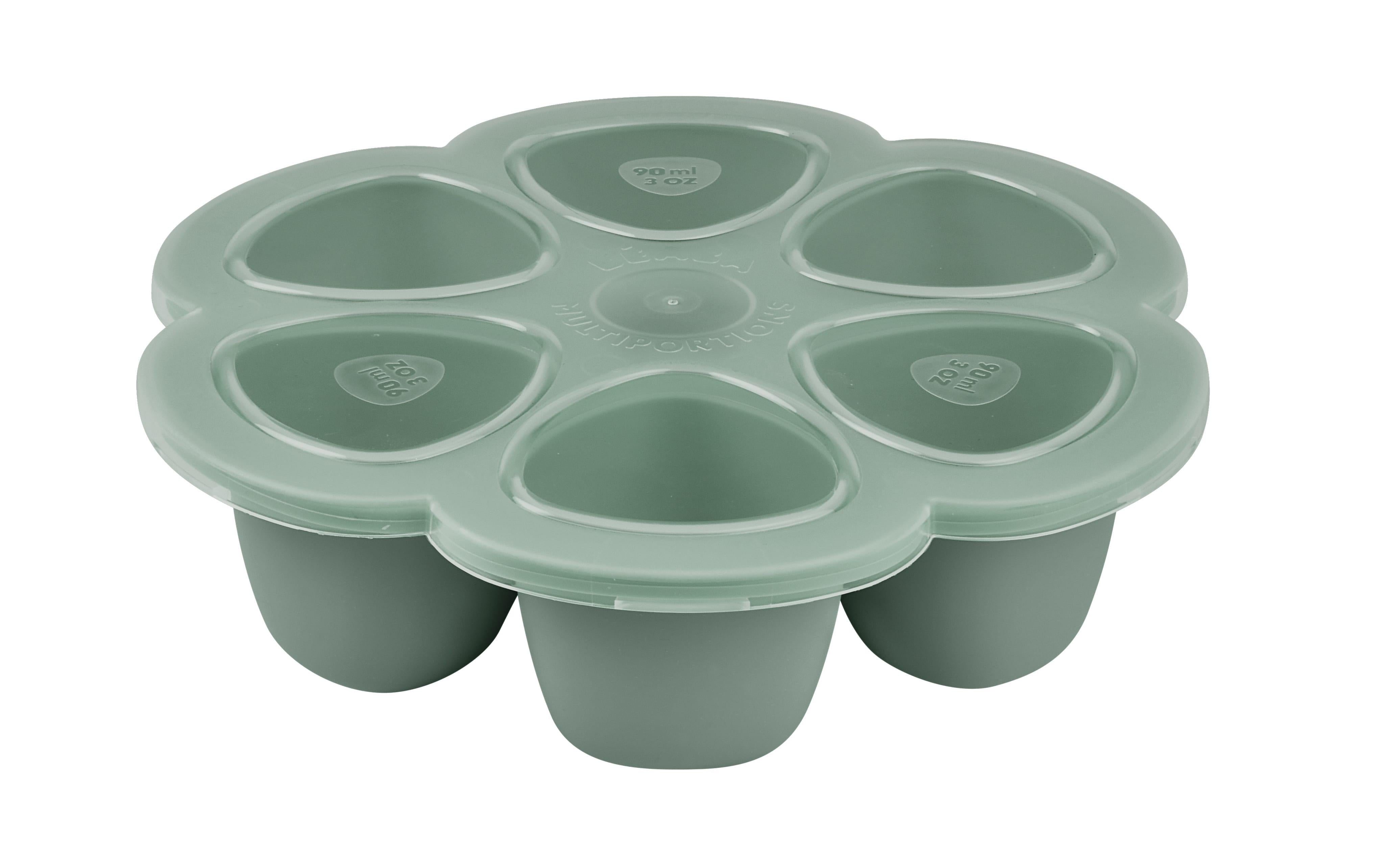 Silikon 6'Lı Sıcak & Soğuk Saklama Kabı Sage Green 6 X 90Ml