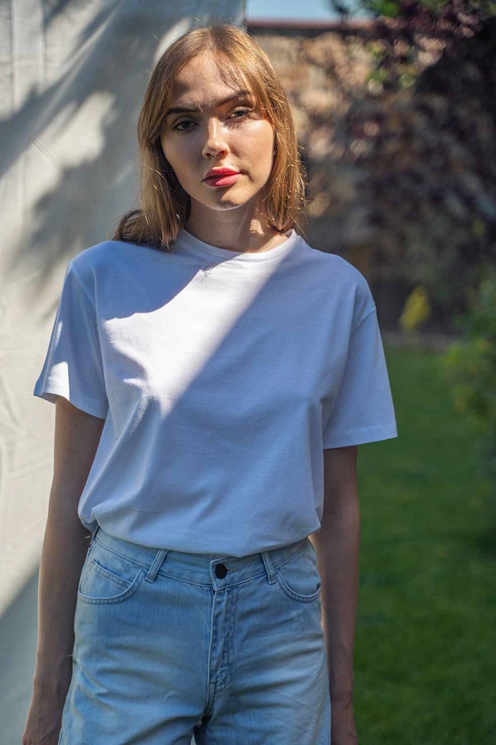 Bed and Beyond-Basic Tshirt - Beyaz-T-Shirts-1-Milagron.com