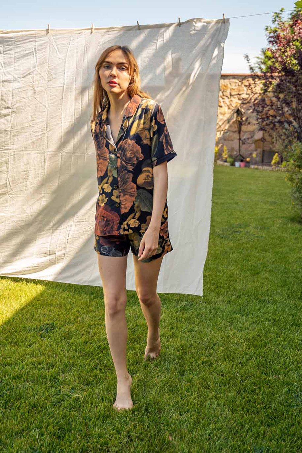 Bed and Beyond-Biyeli Kısa Pijama Takımı - Secret Garden-Pijama Takımı-1-Milagron.com