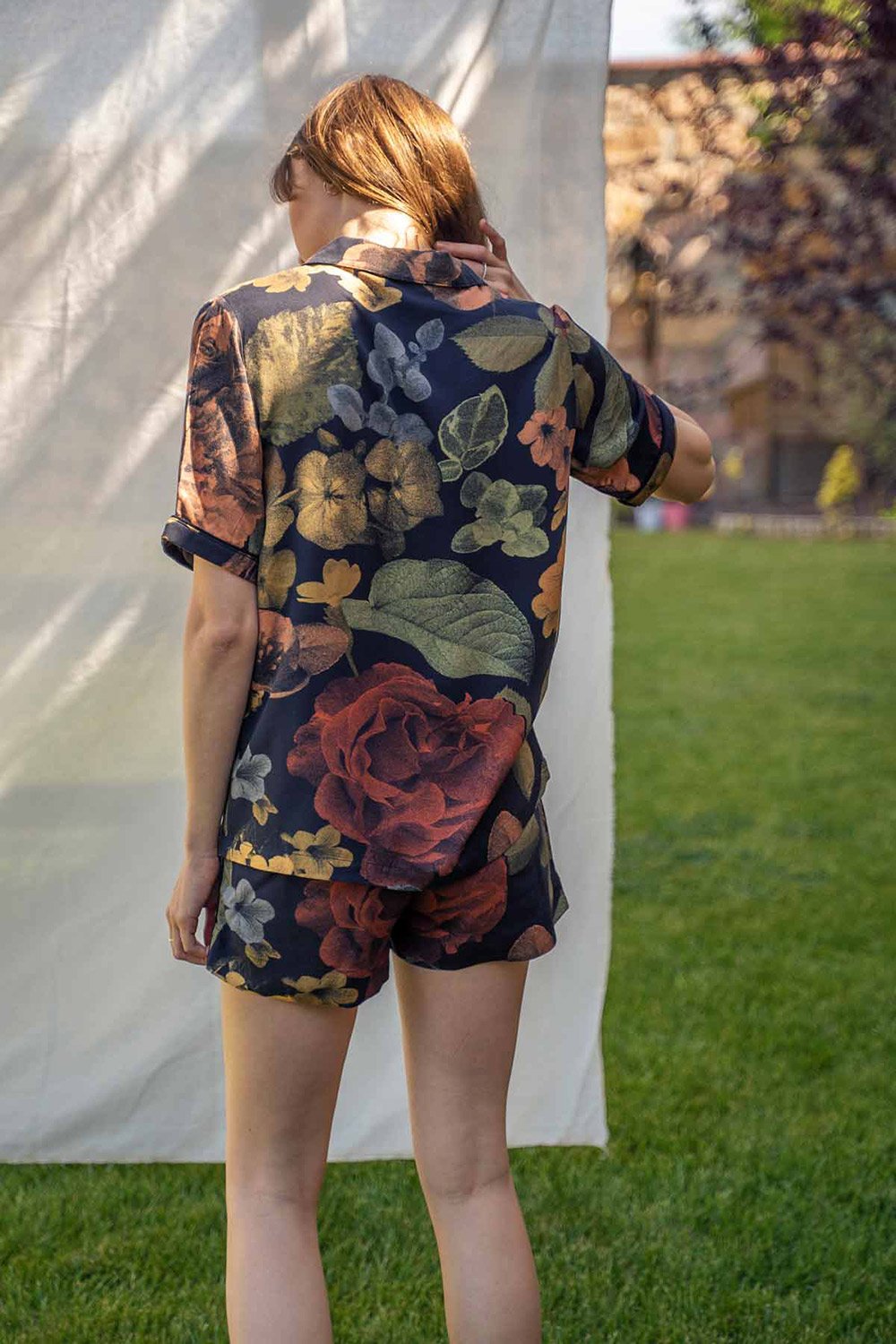 Bed and Beyond-Biyeli Kısa Pijama Takımı - Secret Garden-Pijama Takımı-3-Milagron.com