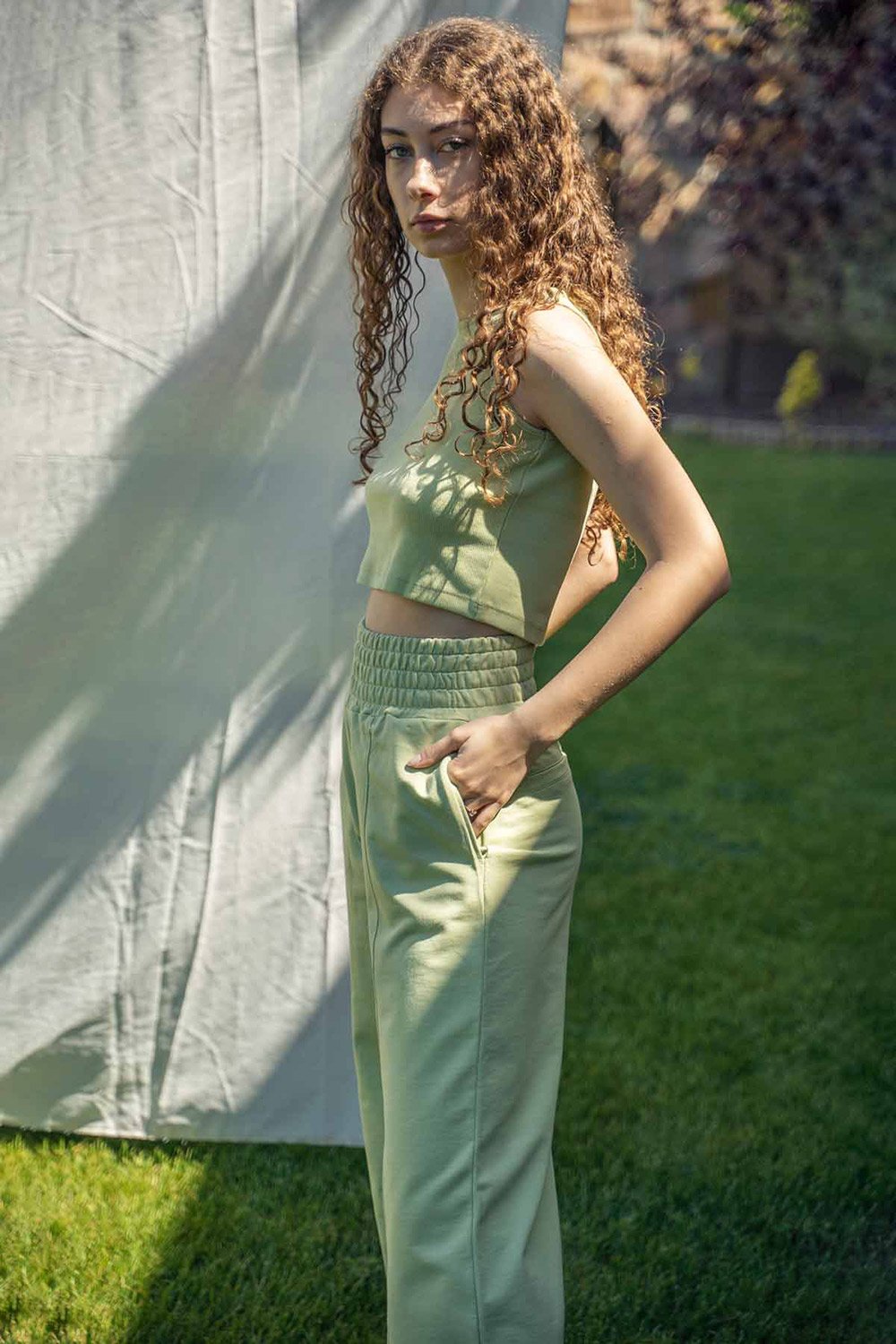 Bed and Beyond-Bol Paça Eşofman Altı - Yeşil-Eşofman-1-Milagron.com