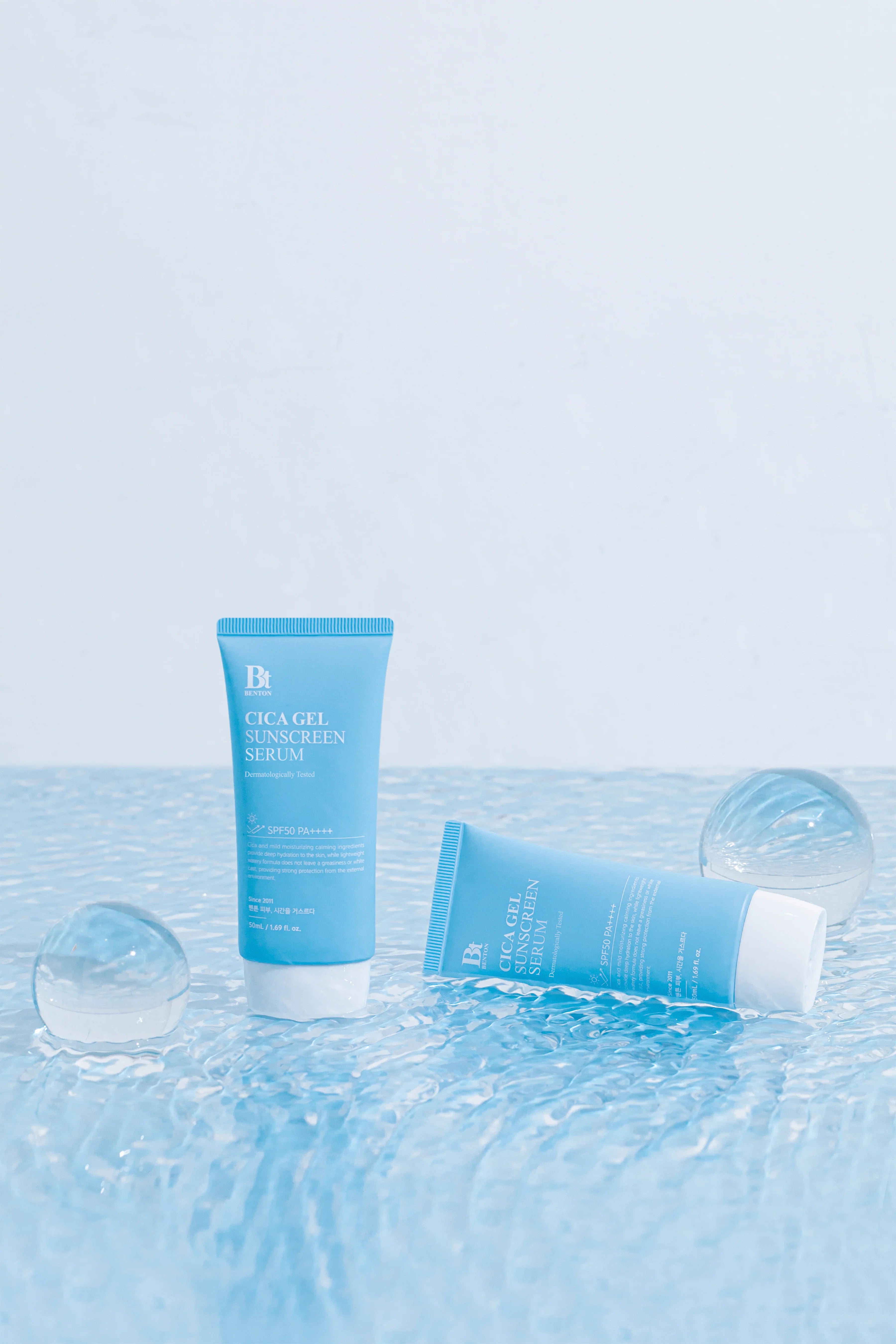 Benton-Benton Cica Gel Sunscreen Serum Spf50+ Pa++++ 50ml Yatıştırıcı Vegan Jel Güneş Koruyucu-Güneş Koruyucu-3-Milagron.com