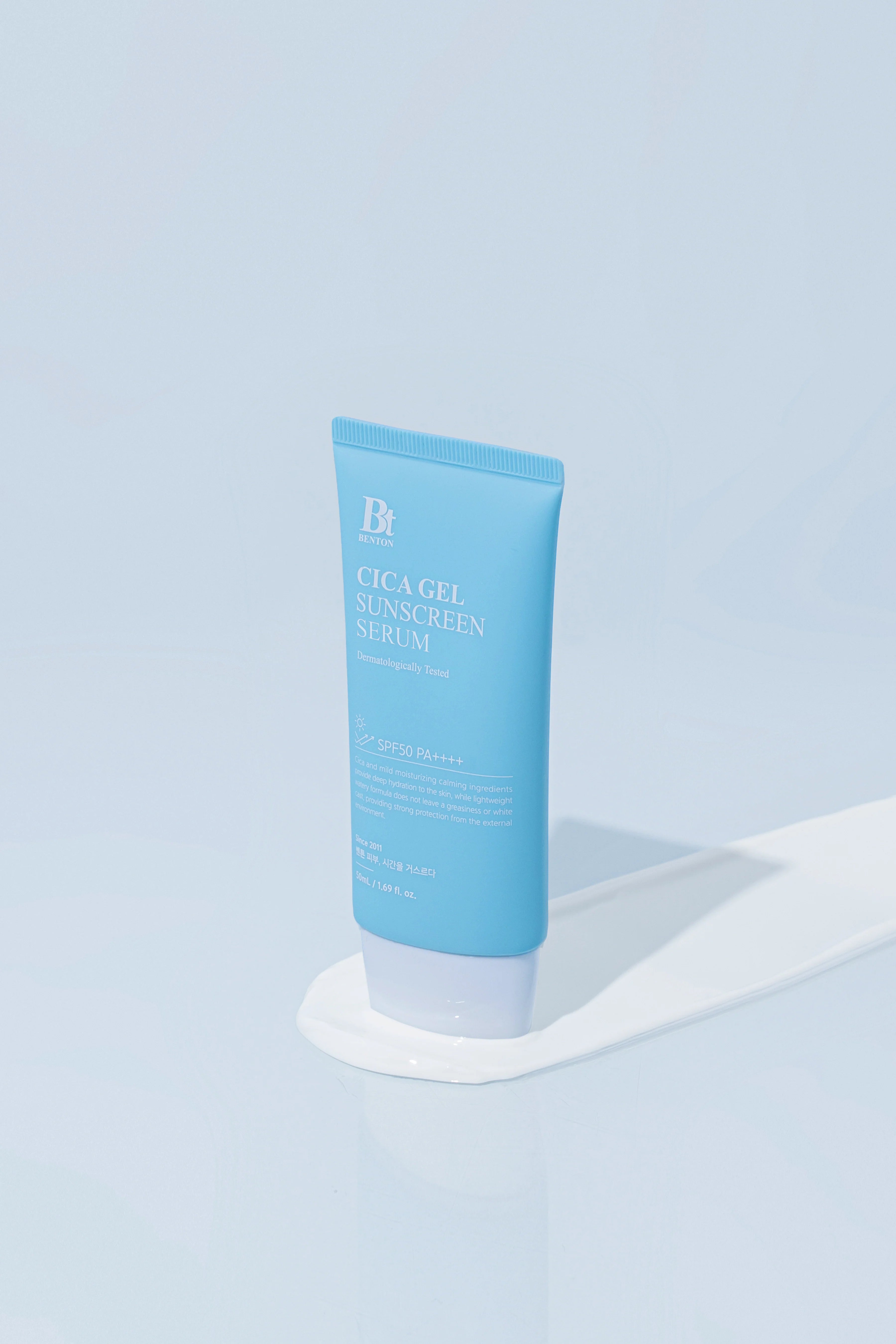 Benton-Benton Cica Gel Sunscreen Serum Spf50+ Pa++++ 50ml Yatıştırıcı Vegan Jel Güneş Koruyucu-Güneş Koruyucu-6-Milagron.com