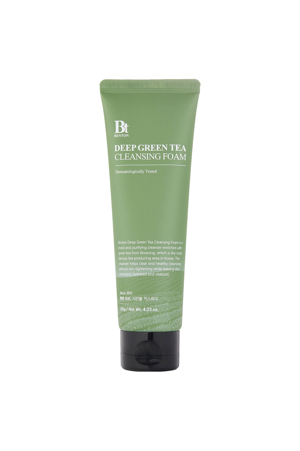 Benton-Benton Deep Green Tea Cleansing Foam 120g Yeşil Çay Temizleyici-Yüz Temizleme Köpüğü-1-Milagron.com