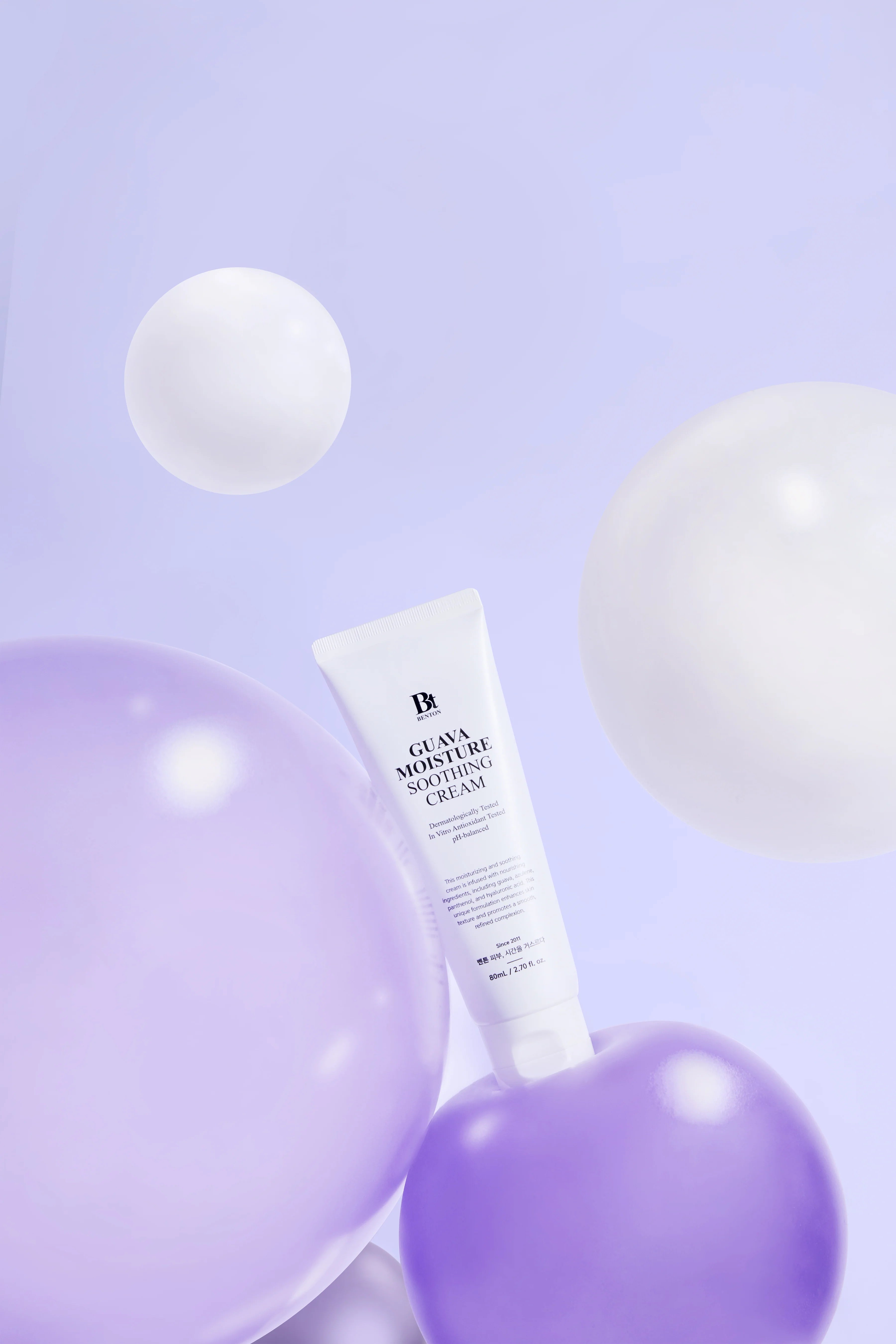 Benton-Benton Guava Moisture Soothing Cream 80ml Yatıştırıcı & Nemlendirici Vegan Krem-Yüz Kremi-4-Milagron.com