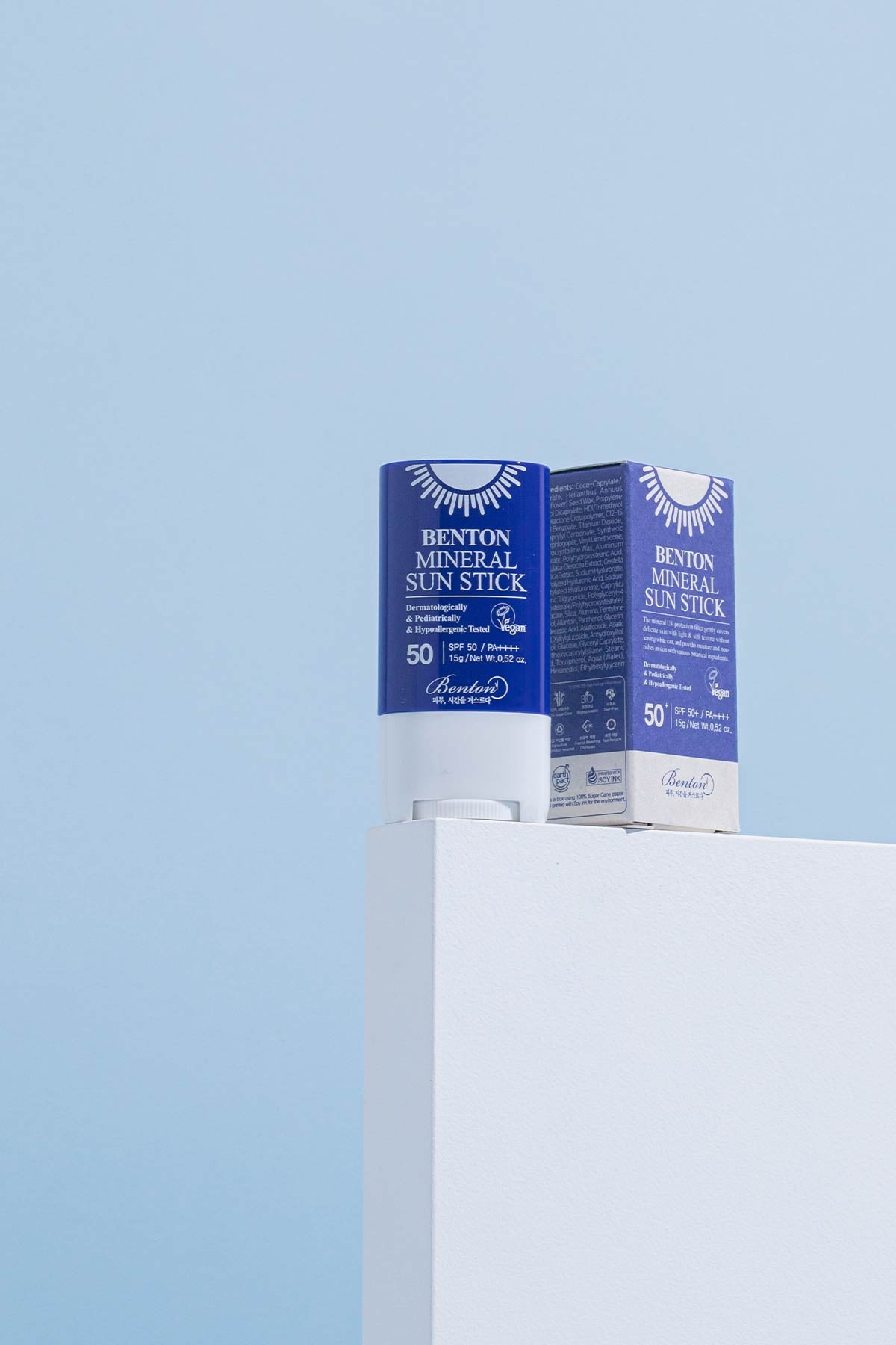 Benton-Benton Mineral Sun Stick Spf50 Pa++++ 15g %100 Fiziksel Vegan Stick Güneş Koruyucu-Güneş Koruyucu-2-Milagron.com