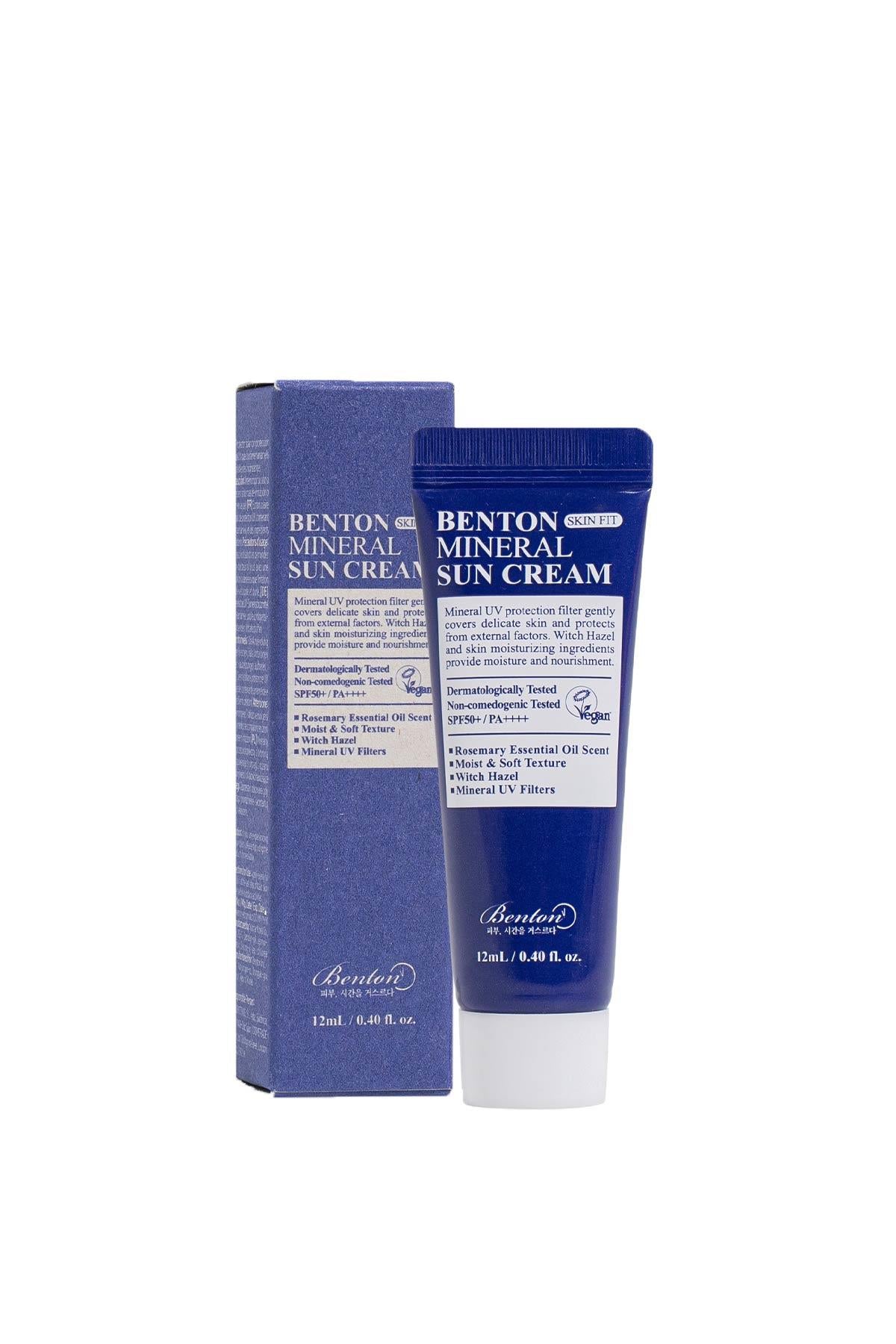 Benton-Benton Skin Fit Mineral Sun Cream Spf50+/Pa++++ Deluxe 12ml Aydınlatıcı Fiziksel Güneş Kremi-Güneş Koruyucu-1-Milagron.com