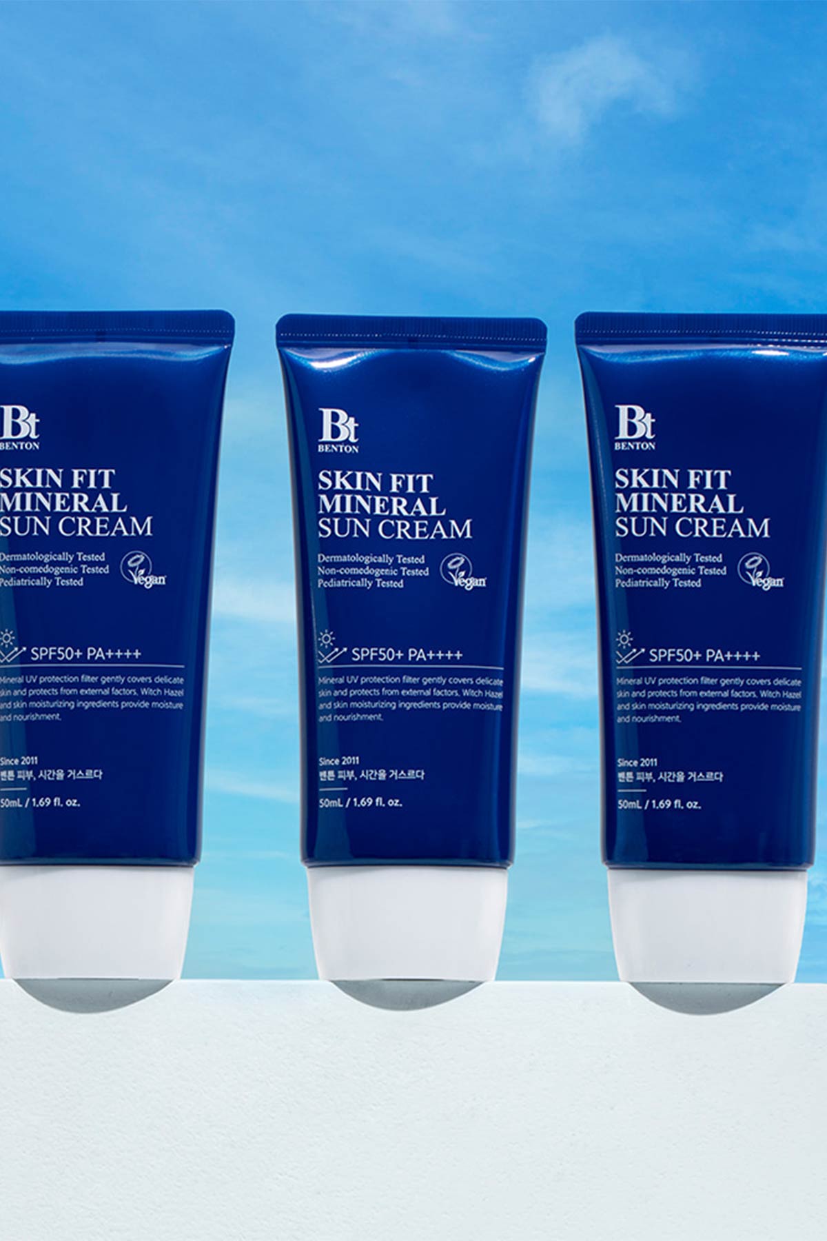 Benton-Skin Fit Mineral Sun Cream Spf50+/Pa++++ 50ml %100 Fiziksel Vegan Güneş Kremi -Güneş Kremi-4-Milagron.com