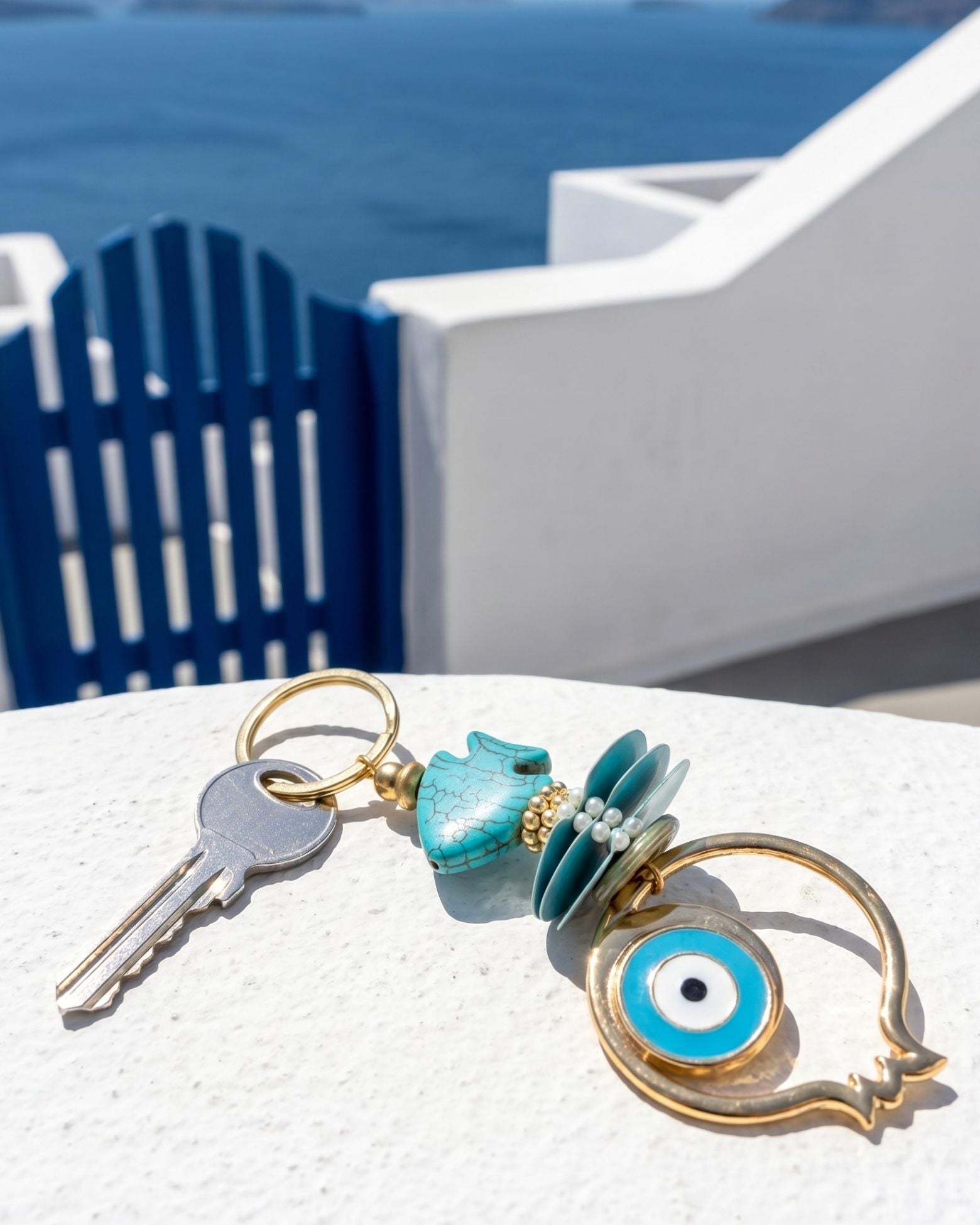 Bereket Evil Eye Turquoise Keychain / Bag Charm
