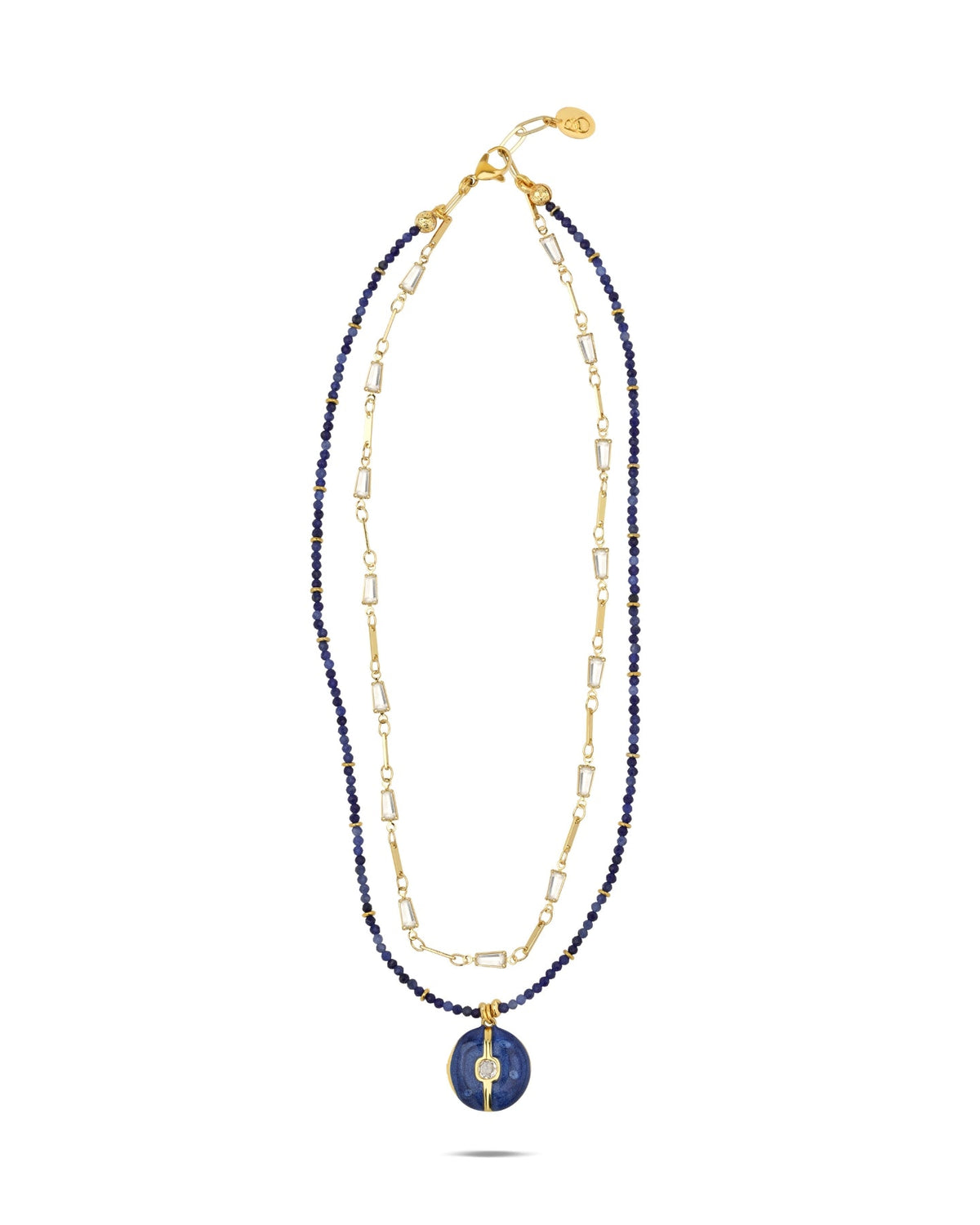 Celeste Lapis Double Row Necklace