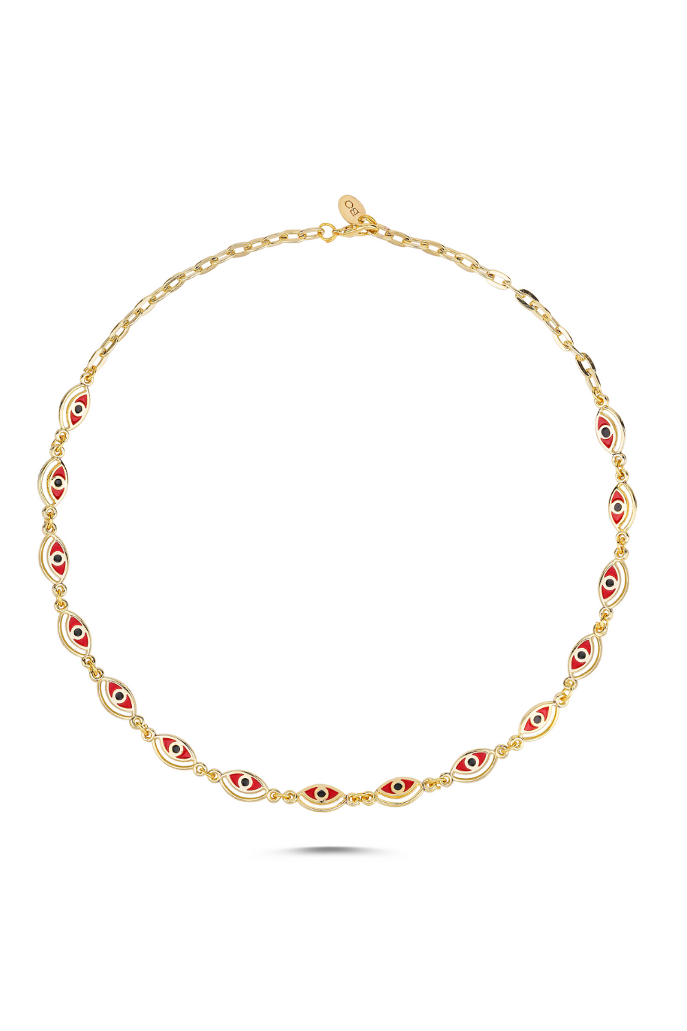 Berrin Özkan-Cleopatra Red Evil Eye Necklace-Kolye-1-Milagron.com