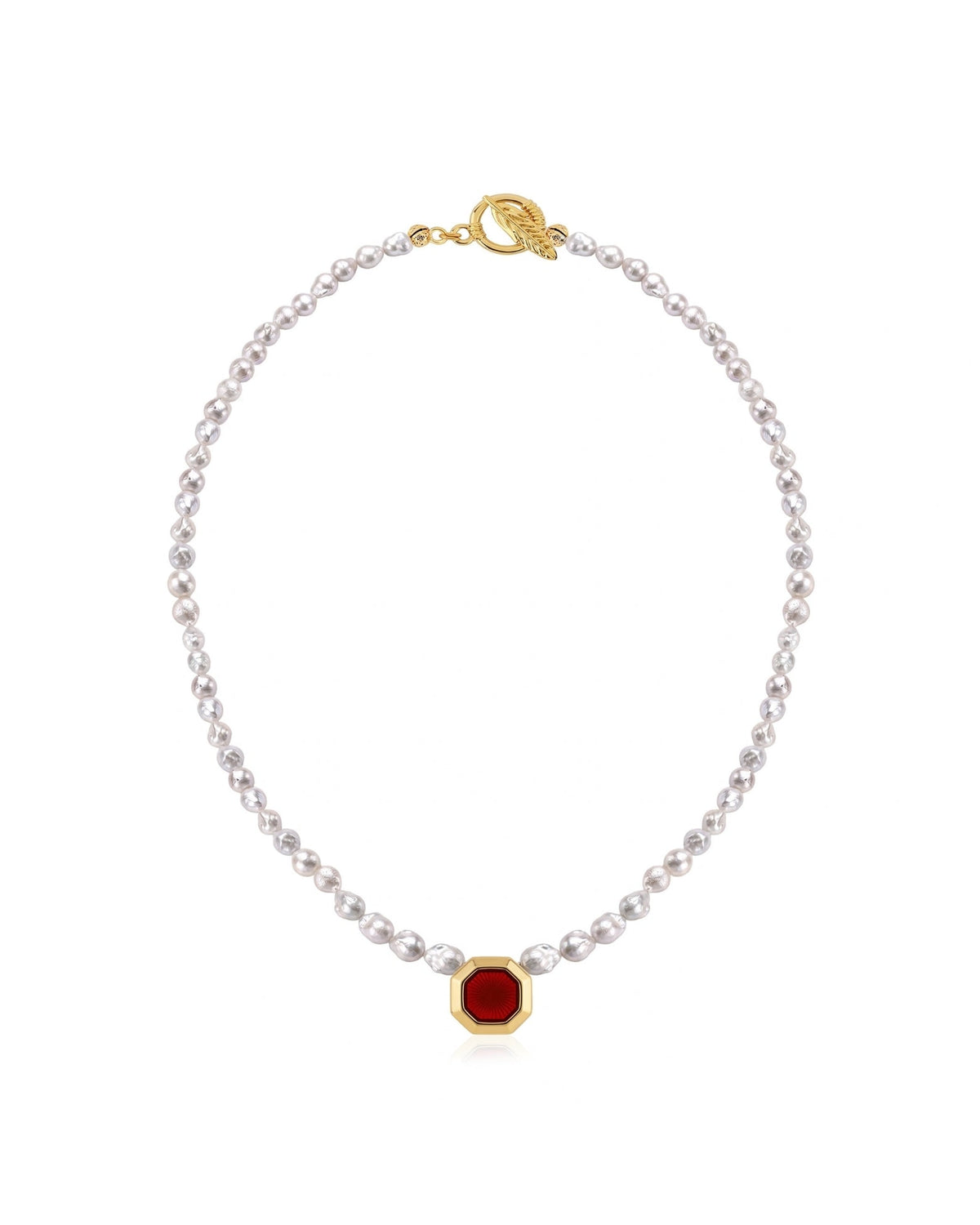 Colette Pearl Red Necklace