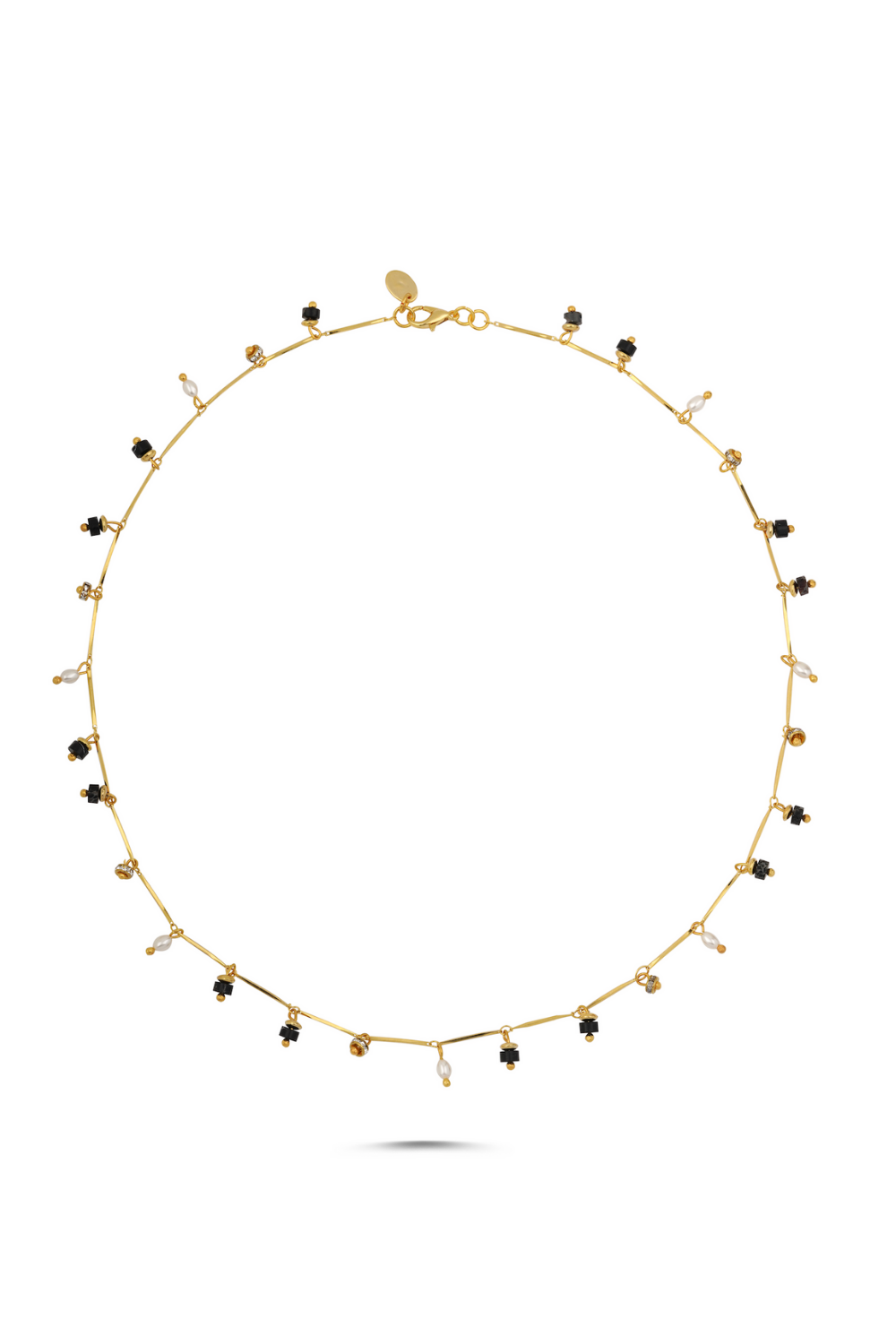 Berrin Özkan-Dancing Disco Black Sparkle Necklace-Kolye-1-Milagron.com
