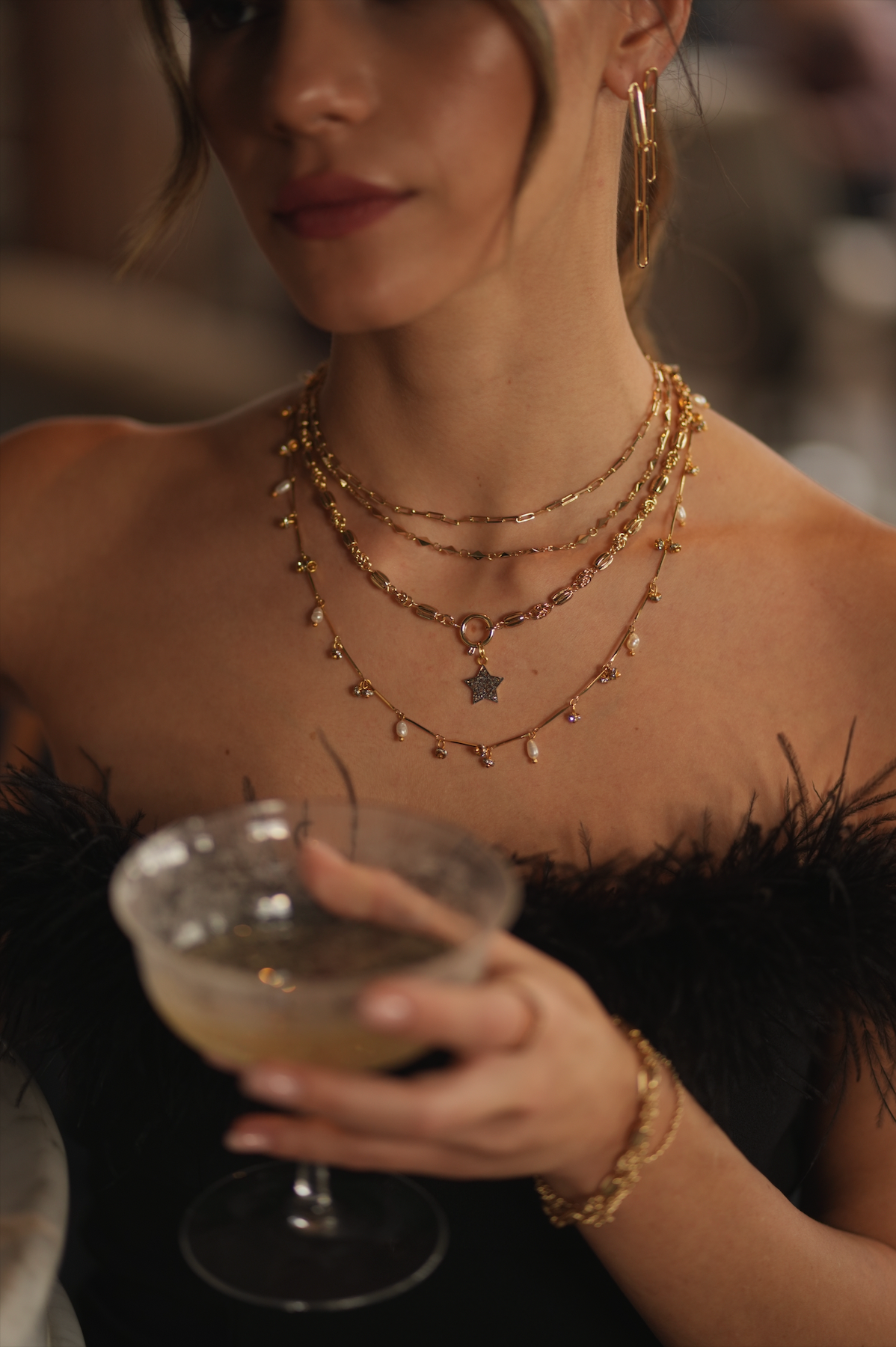 Berrin Özkan-Dancing Disco Sparkle Necklace-Kolye-2-Milagron.com