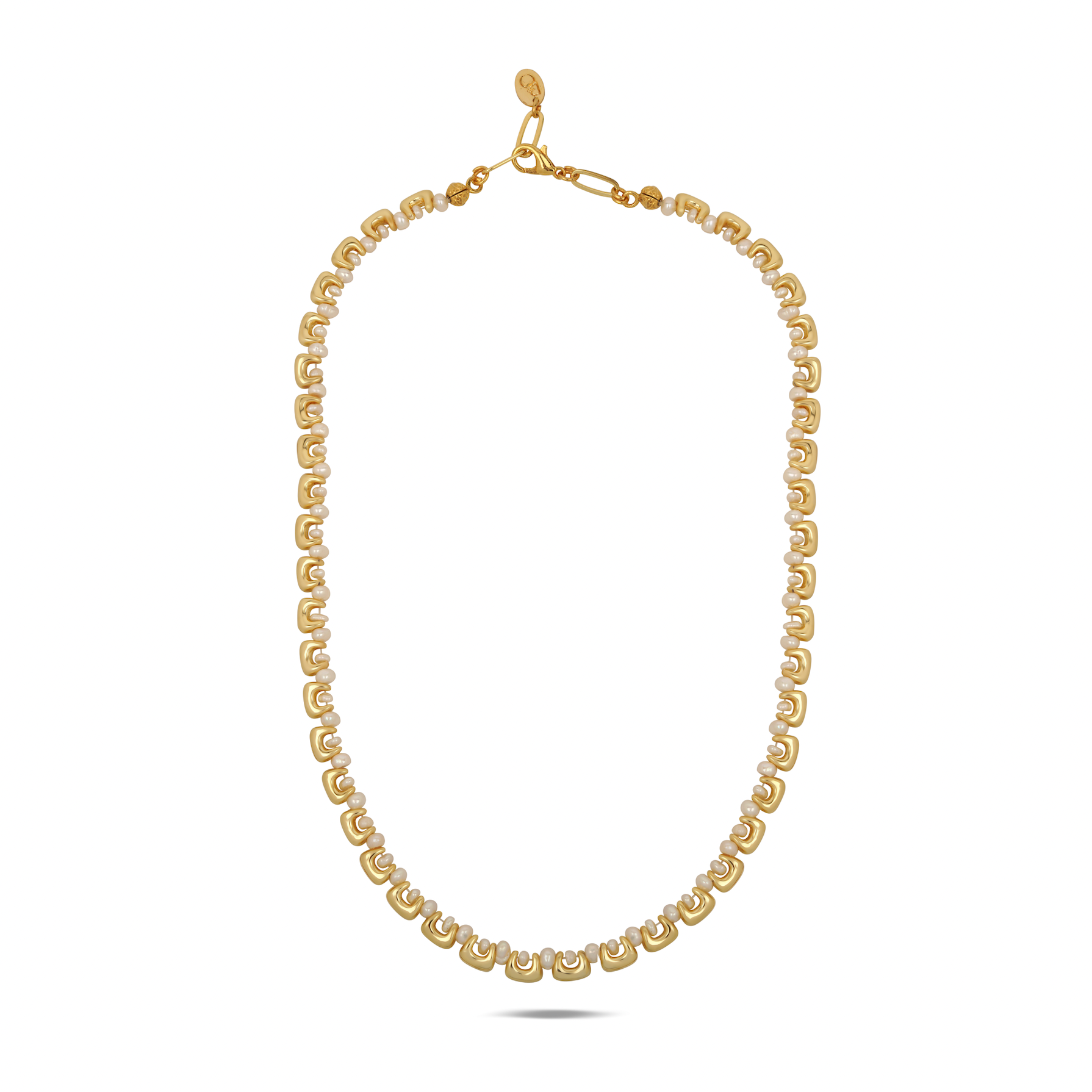 Golden Wave Pearl Necklace