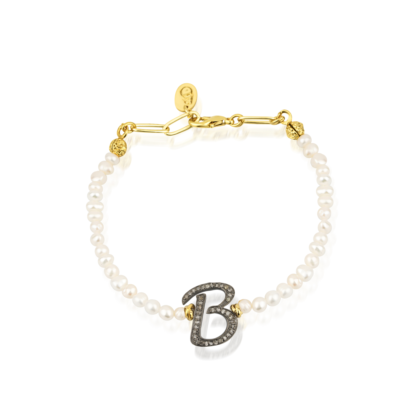 Grace Pearl Letter Bracelet