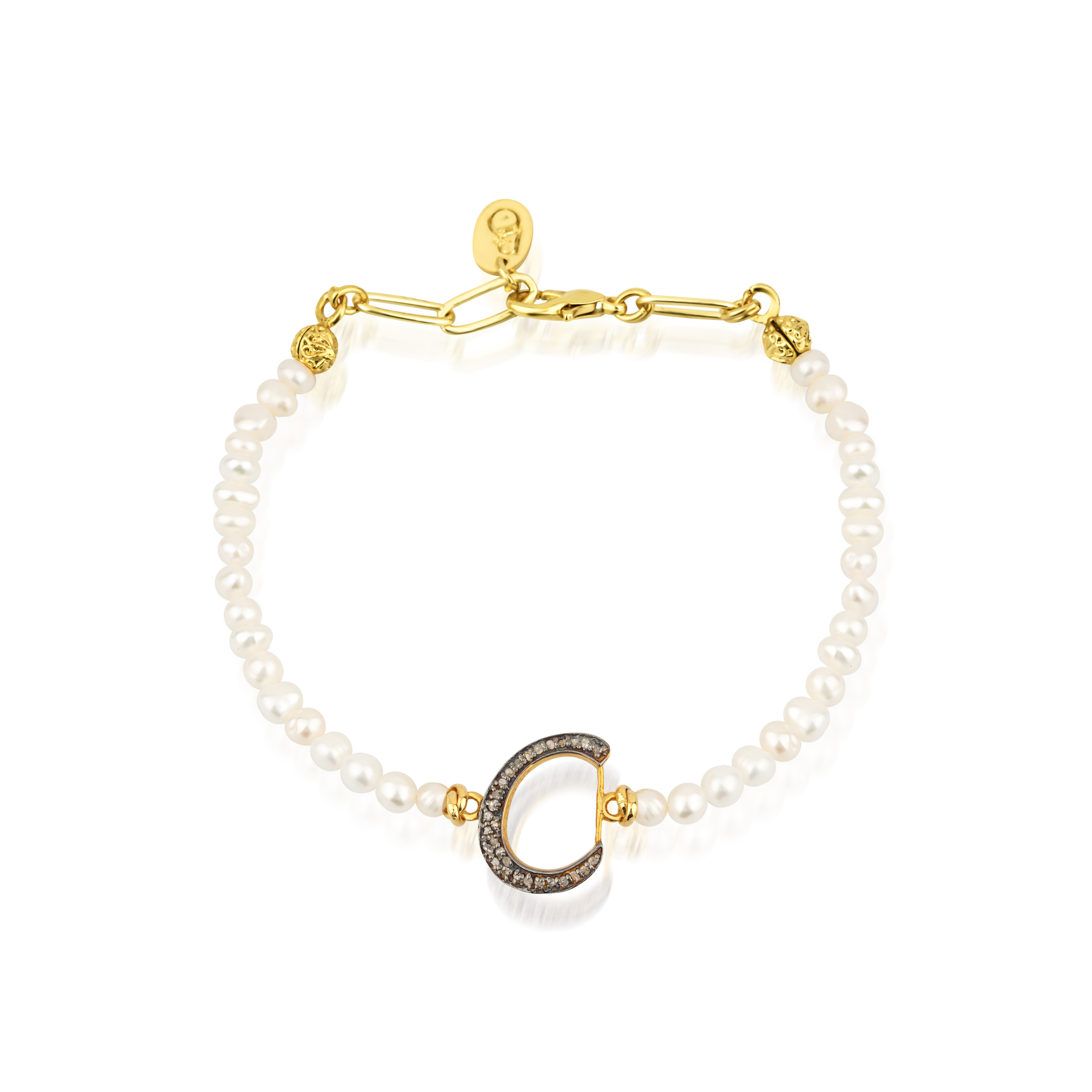 Grace Pearl Letter Bracelet