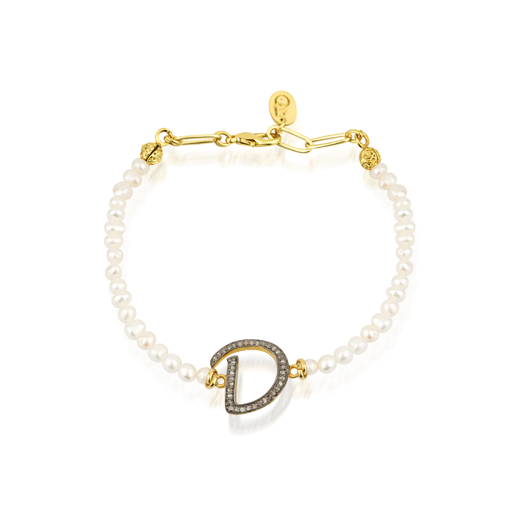 Grace Pearl Letter Bracelet