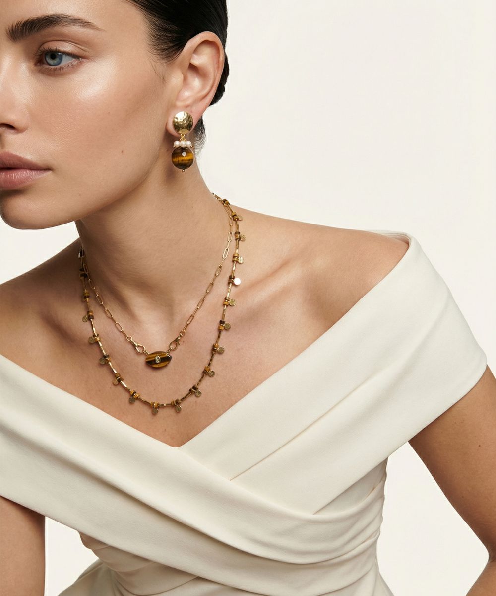 Guardian Eye Tiger Eye Necklace - 0