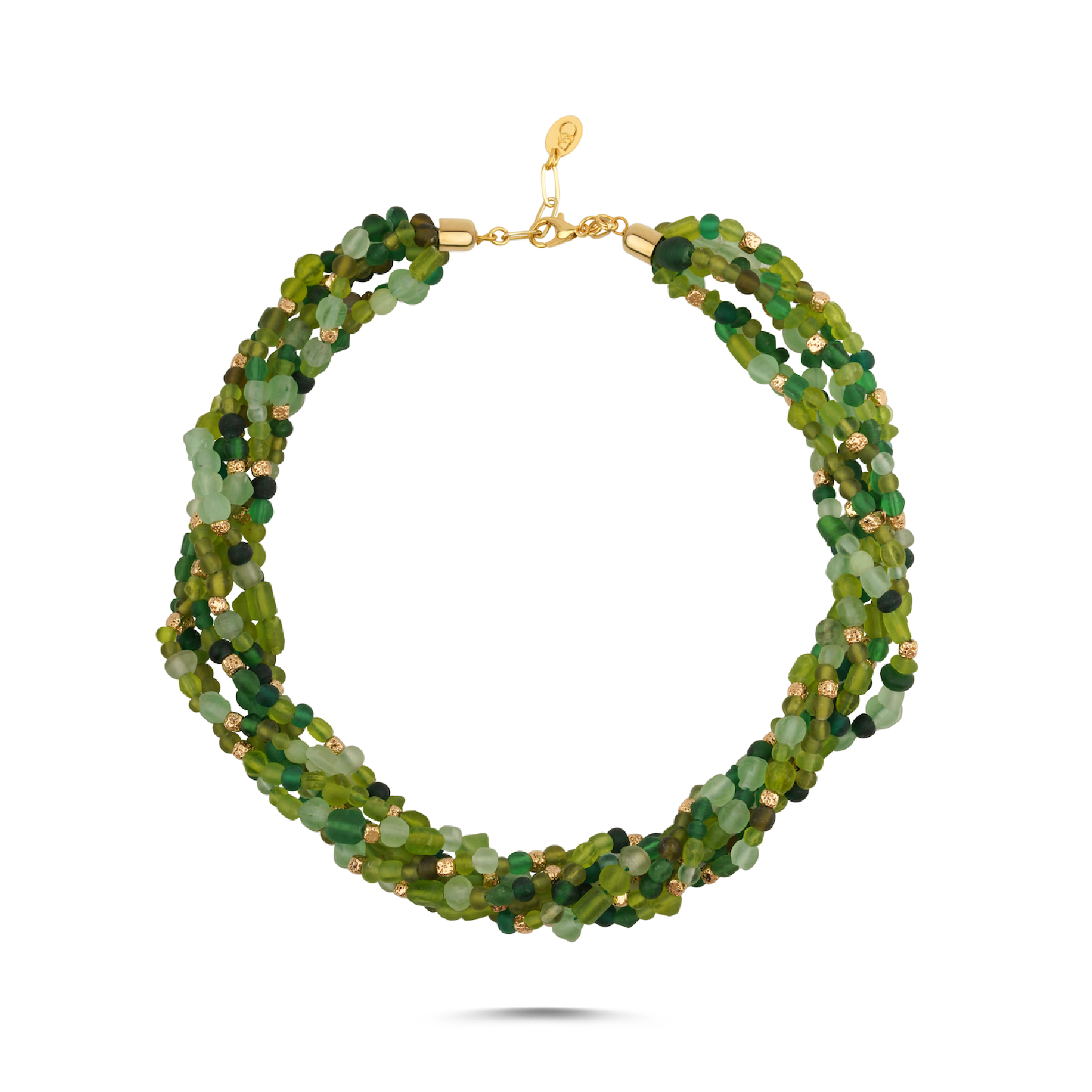 Gypset Palm Green Natural Stone Necklace
