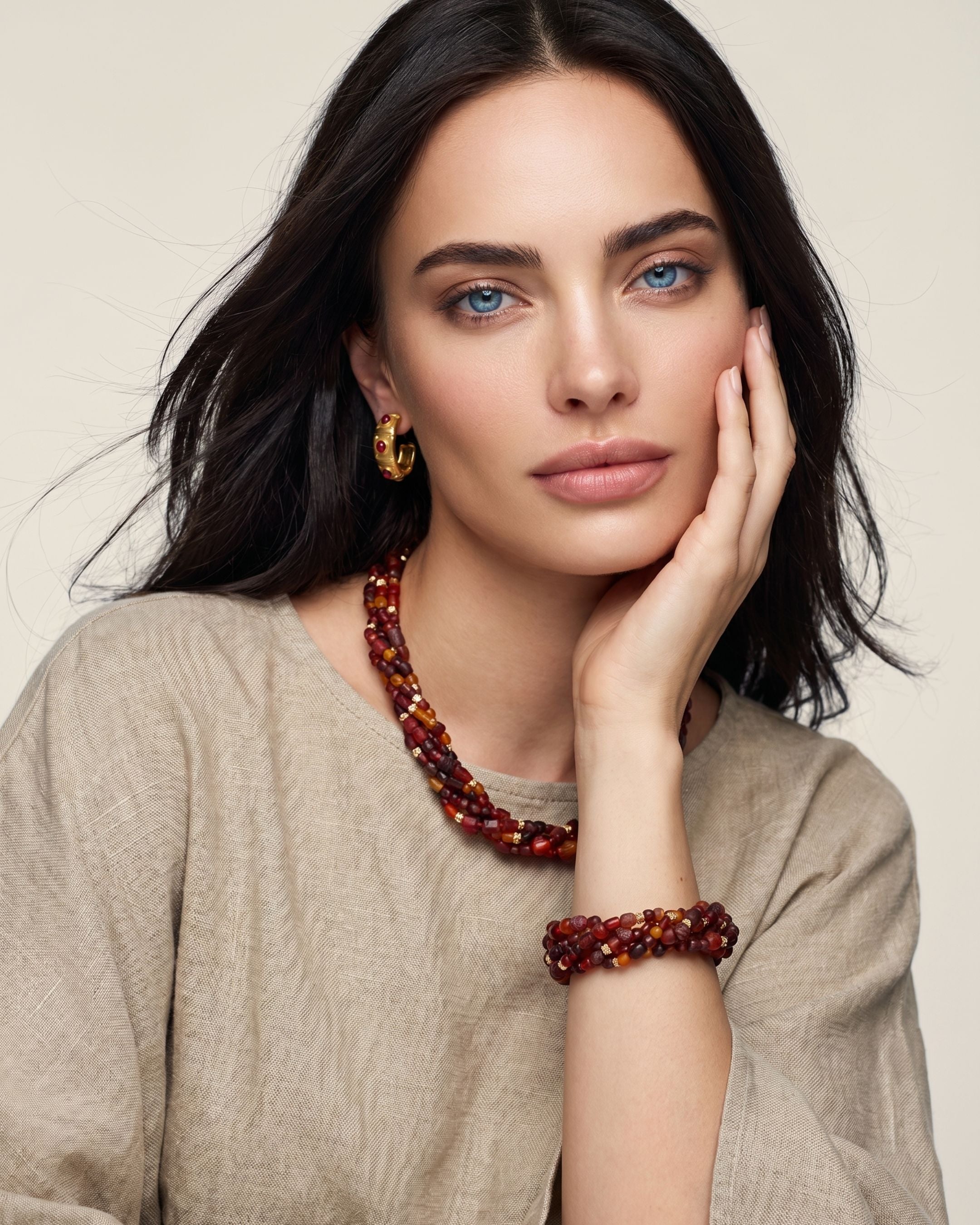 Gypset Sunset Red Natural Stone Necklace