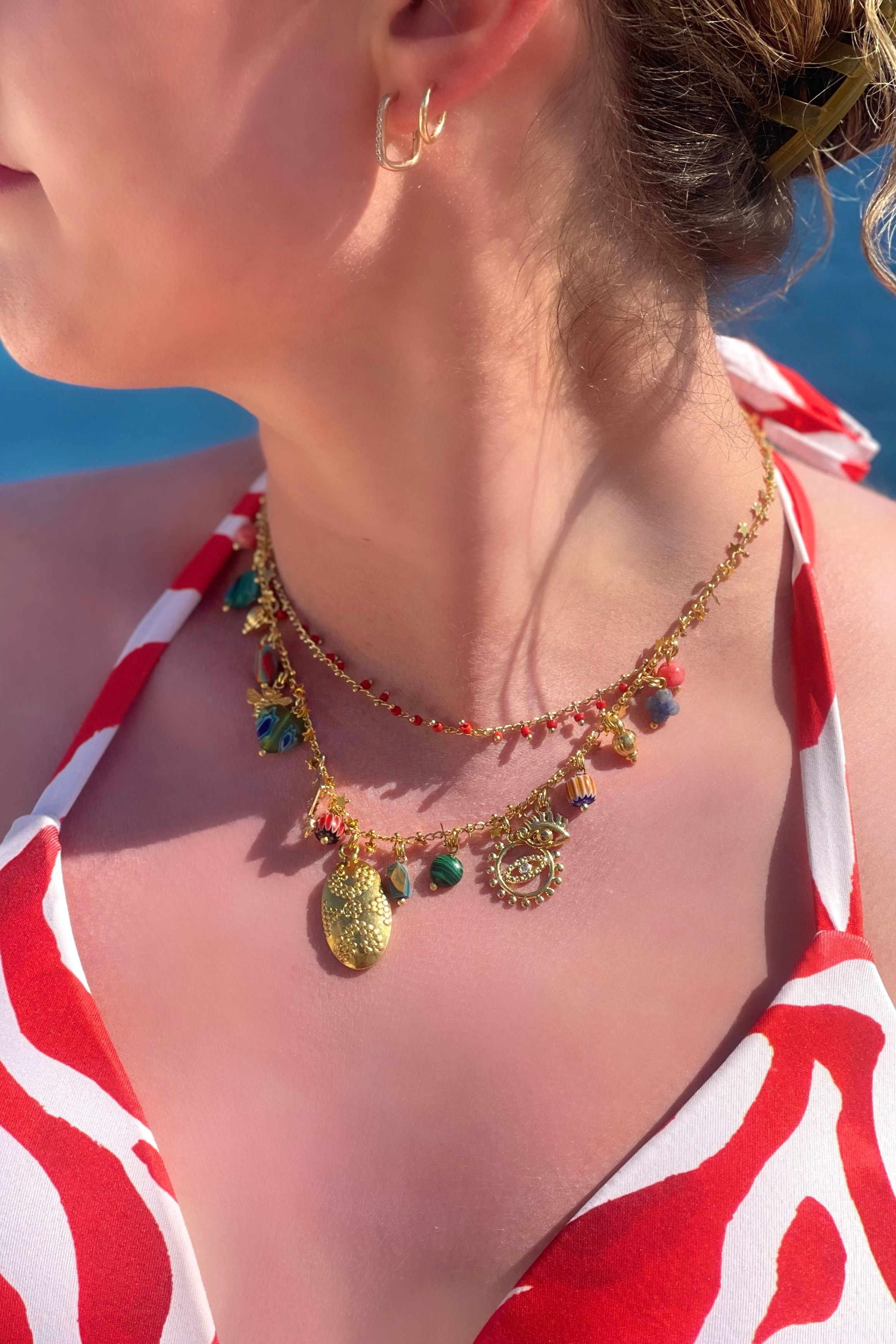 Berrin Özkan-Gypsy Charm Love Red Necklace-Kolye-2-Milagron.com