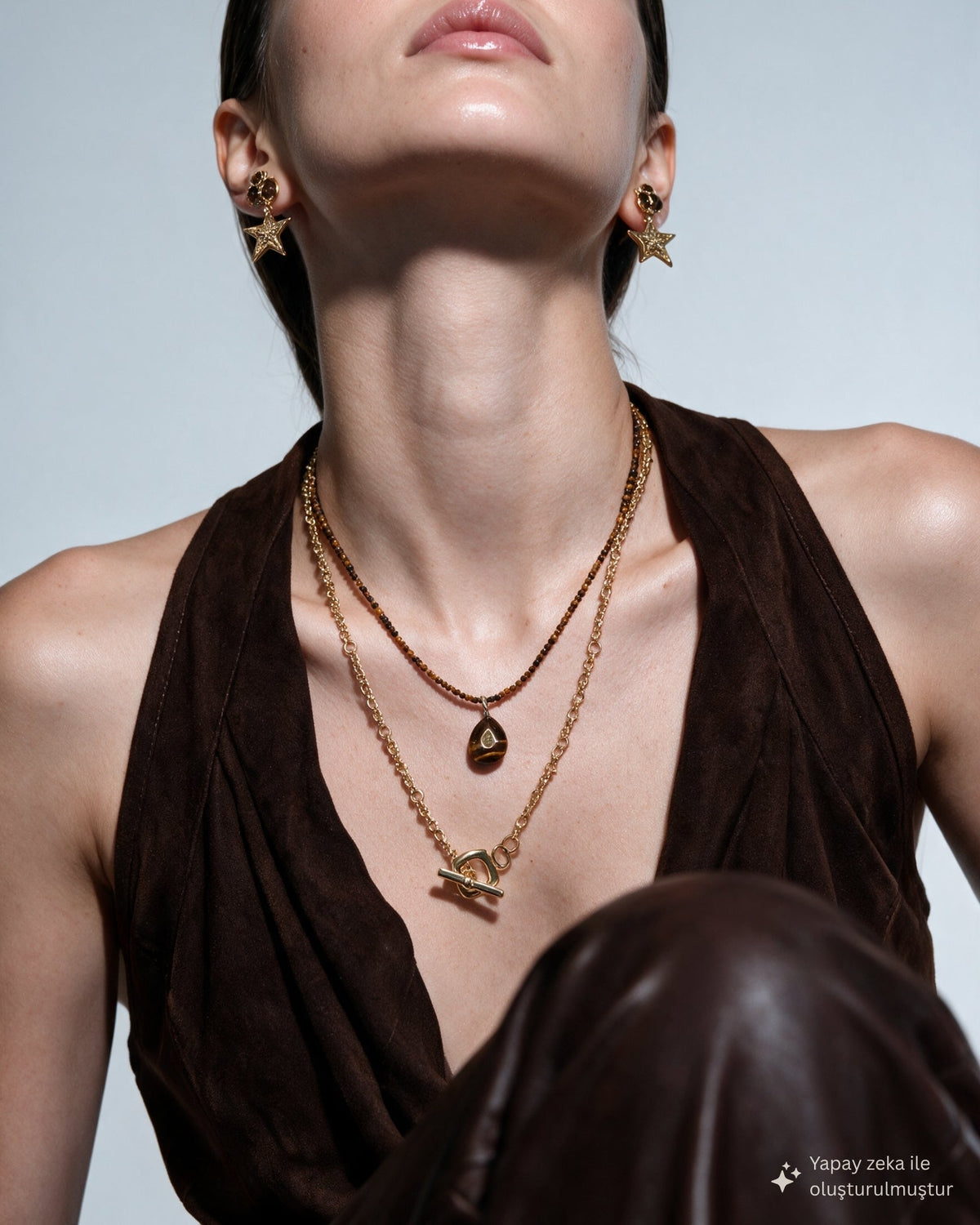 Margot Tiger Eye Drop Necklace