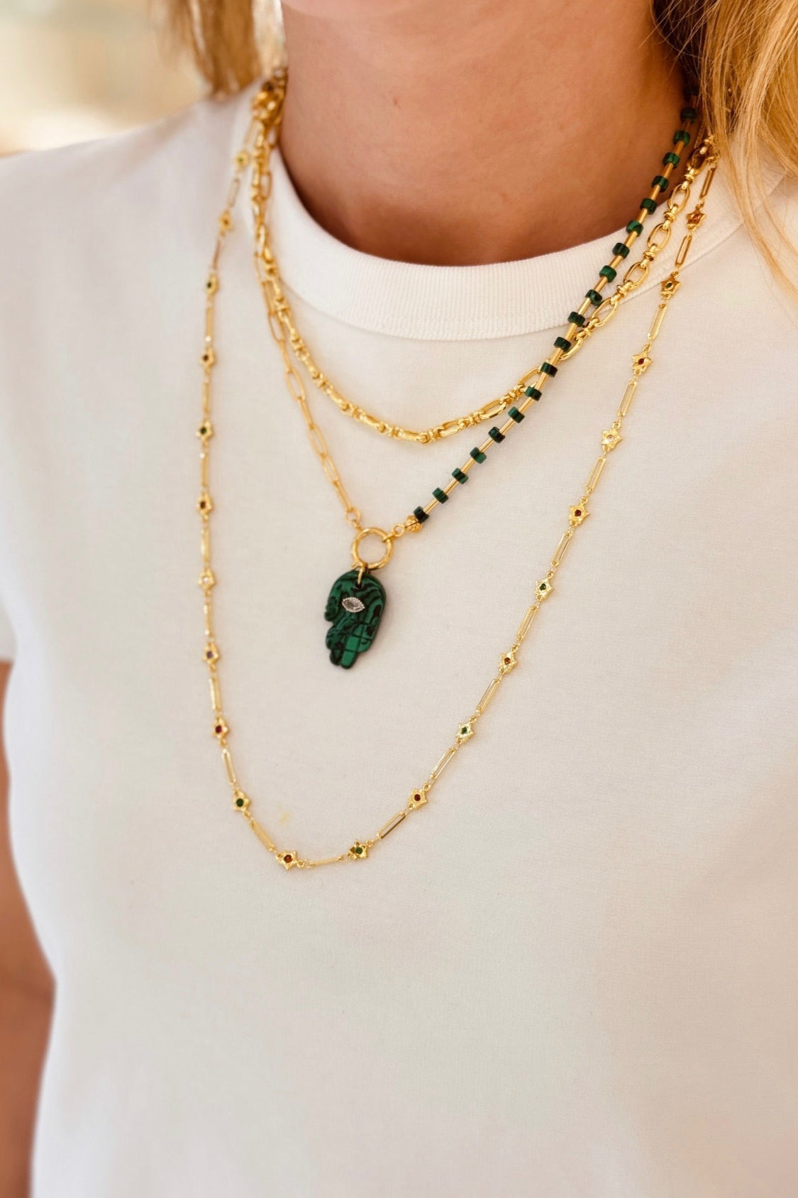 Berrin Özkan-Olympia Oval Chain Necklace-Kolye-2-Milagron.com