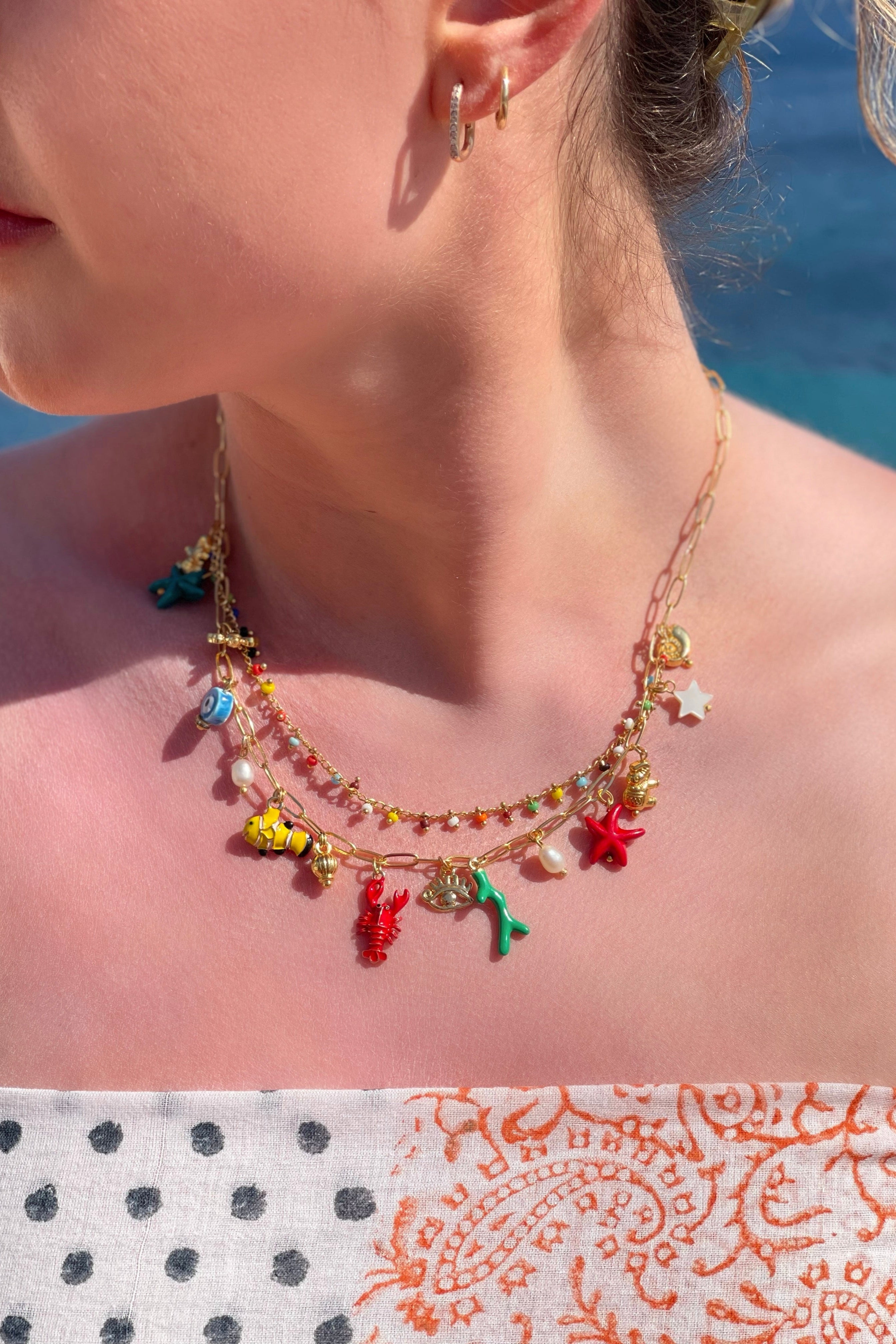 Berrin Özkan-Salt & Sand Charm Necklace-Kolye-3-Milagron.com