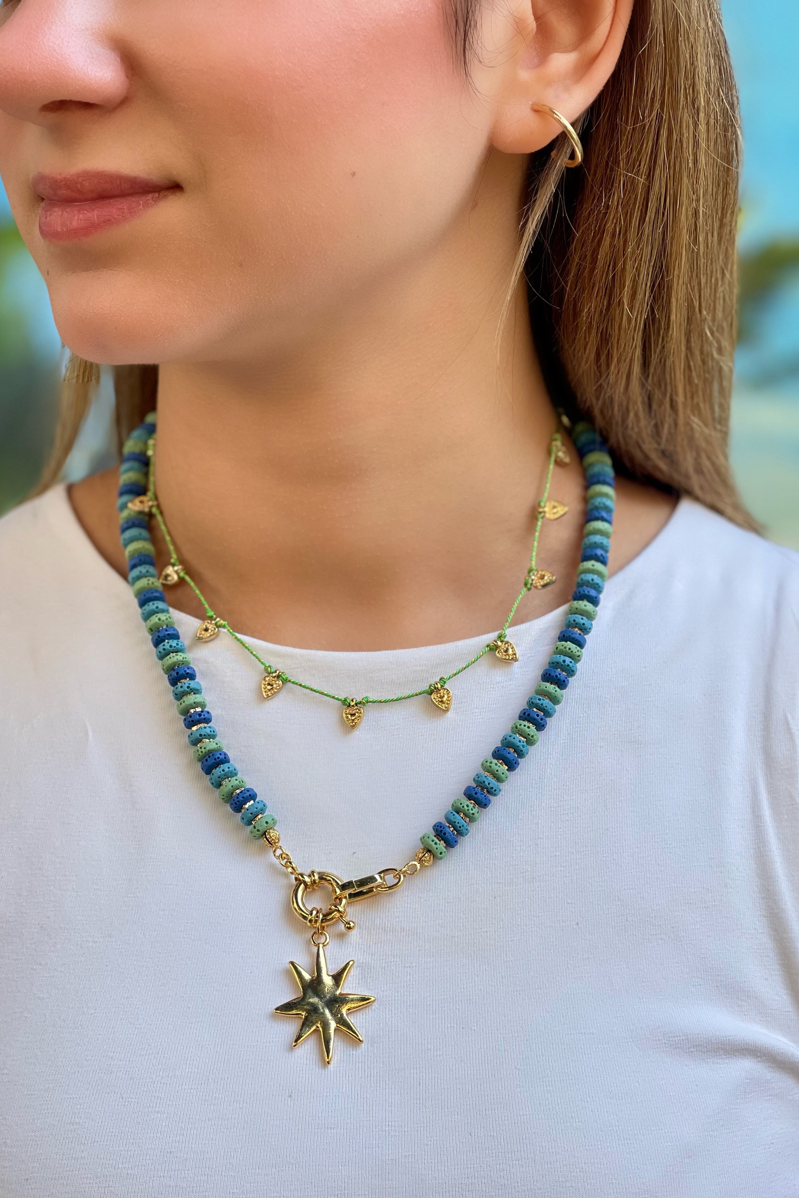 Berrin Özkan-Summer Muse Heart Rope Necklace-Kolye-2-Milagron.com