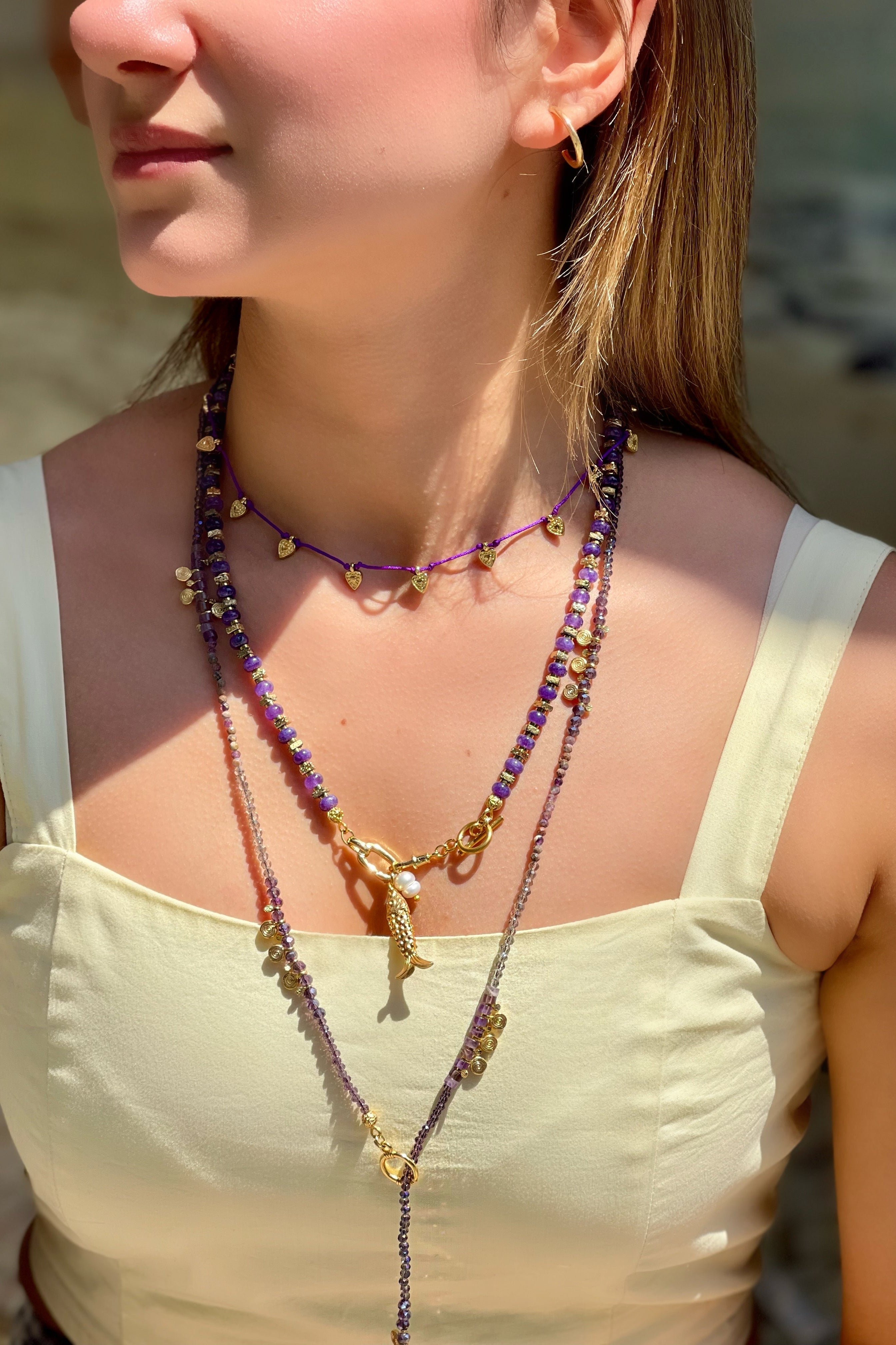 Berrin Özkan-Summer Muse Heart Rope Necklace-Kolye-5-Milagron.com