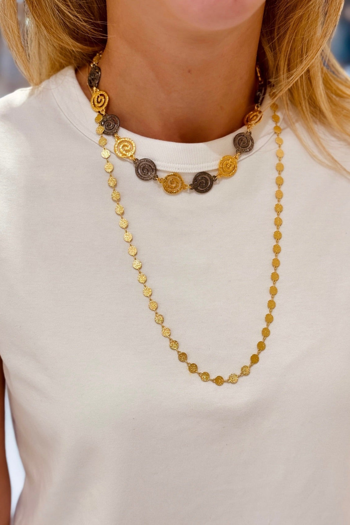 Berrin Özkan-Urartu Silver And Gold Plated Necklace-Kolye-2-Milagron.com