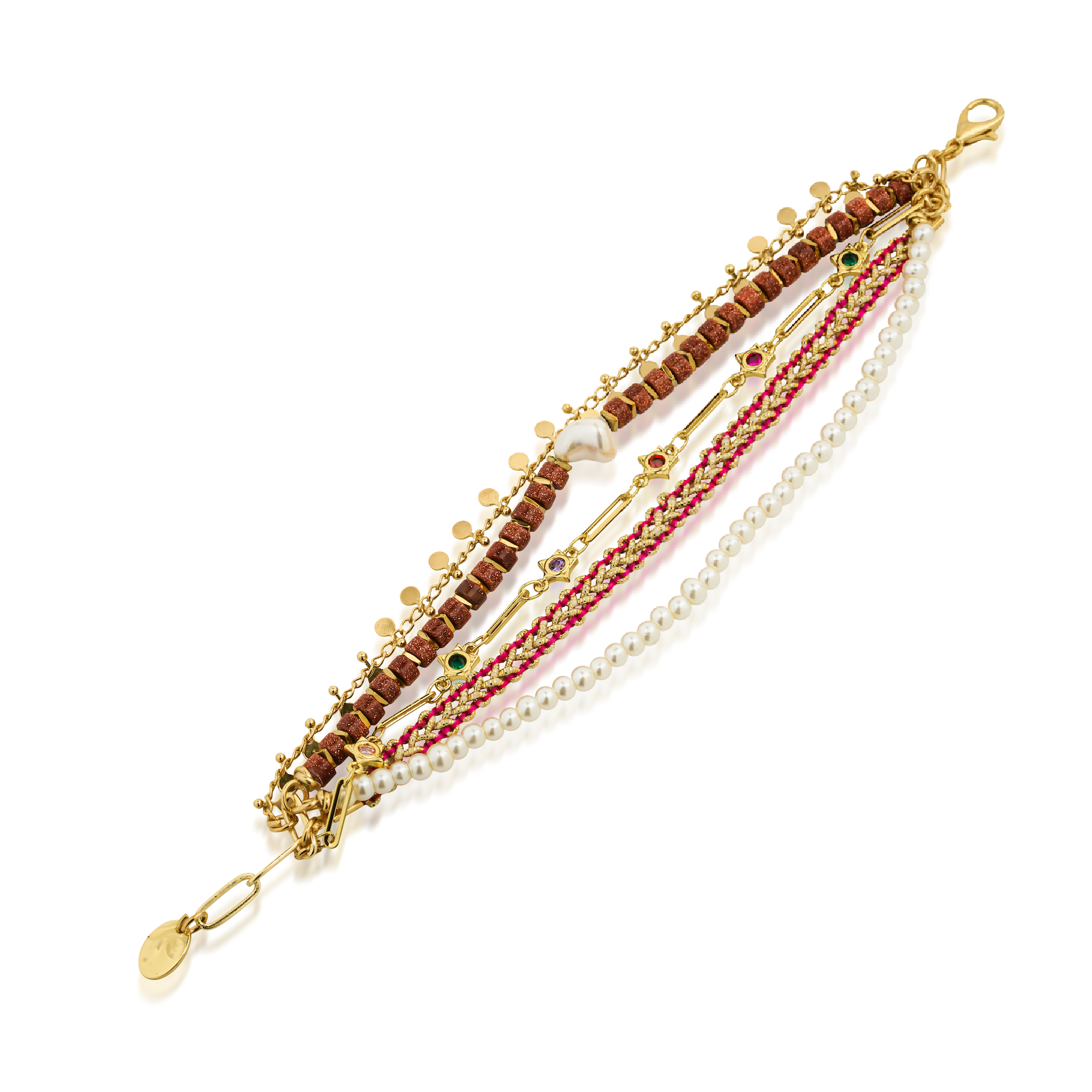 Berrin özkan-Urban Layers Pink Bracelet-Bracelet-1-Milagron.com