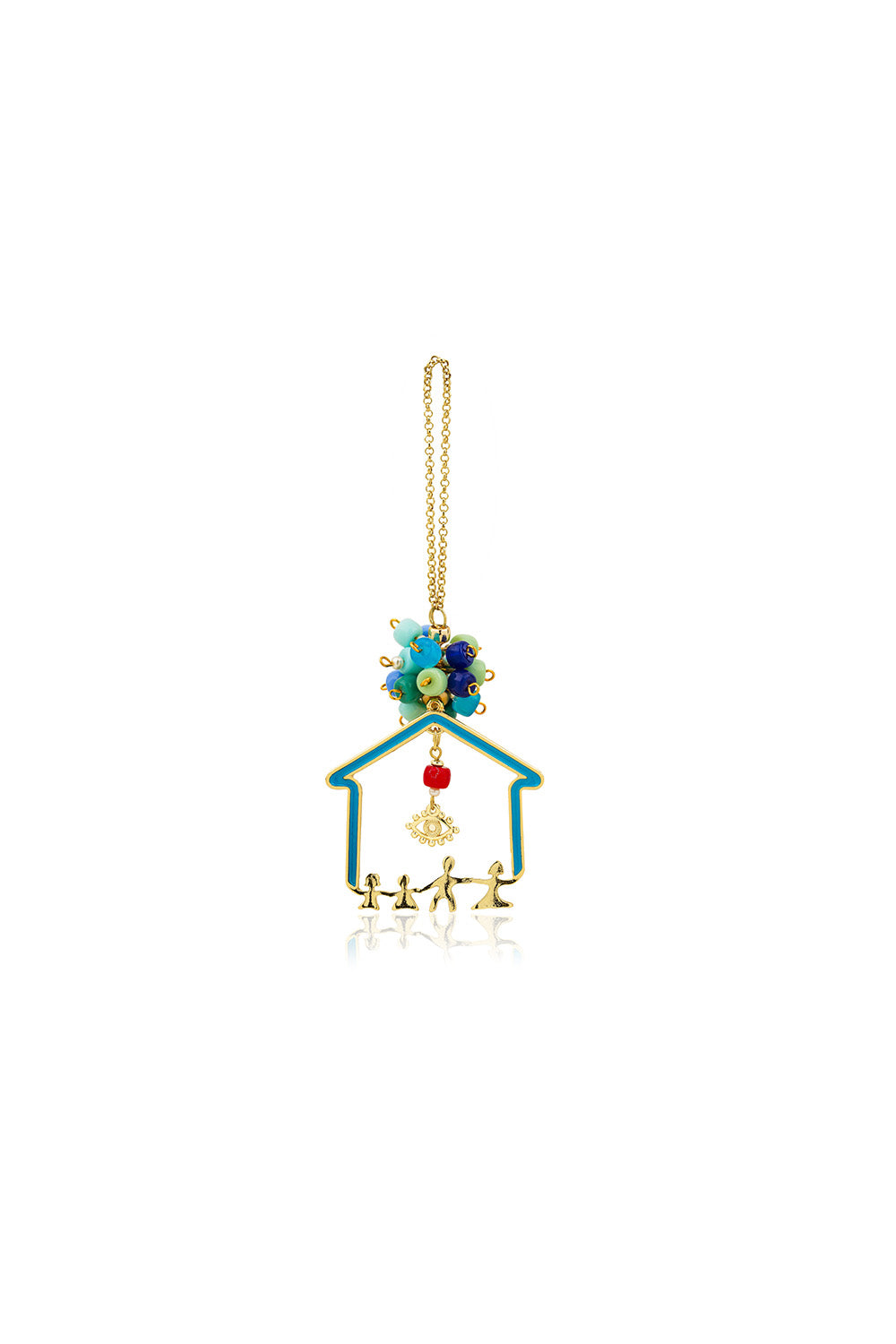 Berrin Özkan-Warm Nest Turquoise House Wall Ornament-Duvar Dekorları-1-Milagron.com
