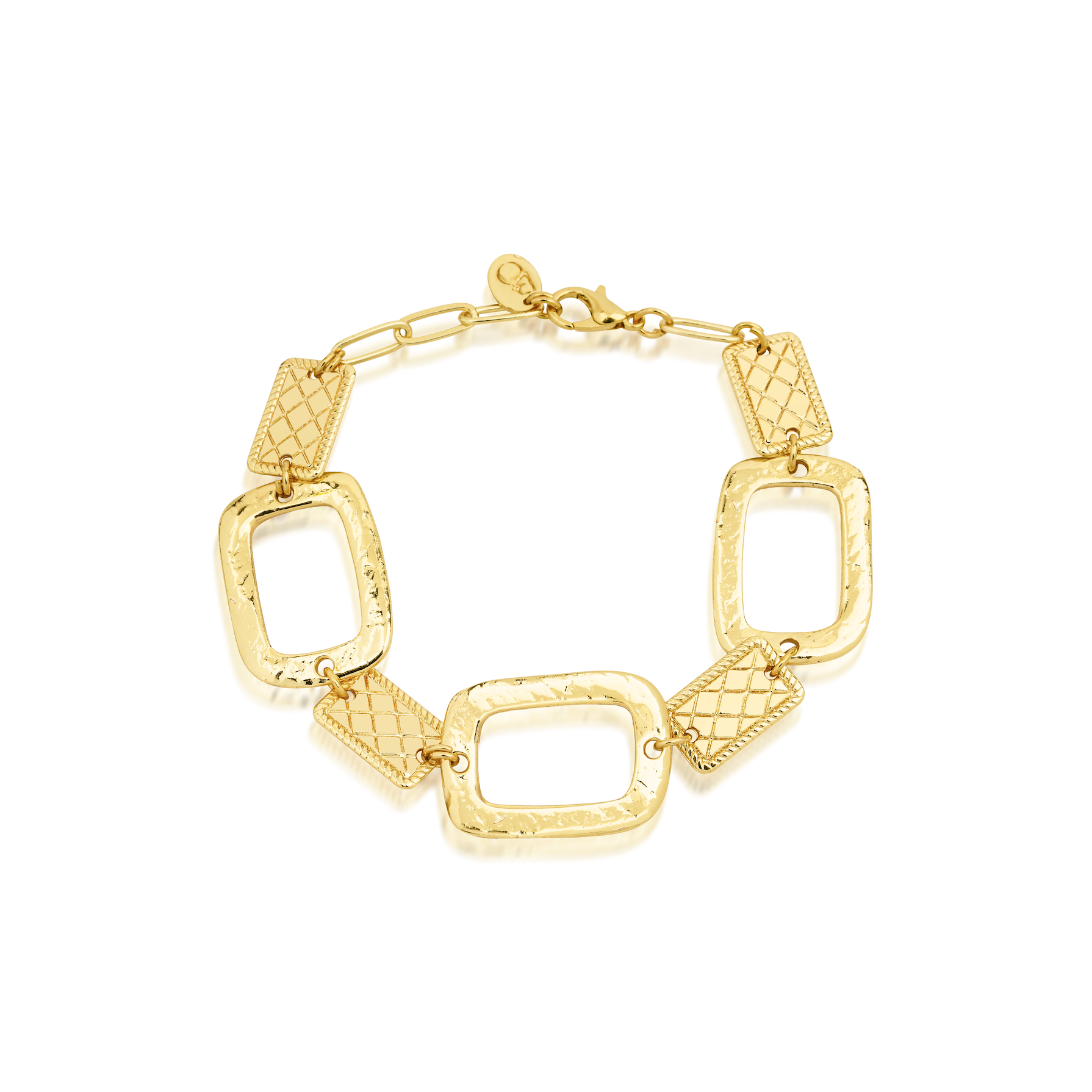 Berrin özkan-Golden Frame Gold Plated Bracelet-Bracelet-1-Milagron.com