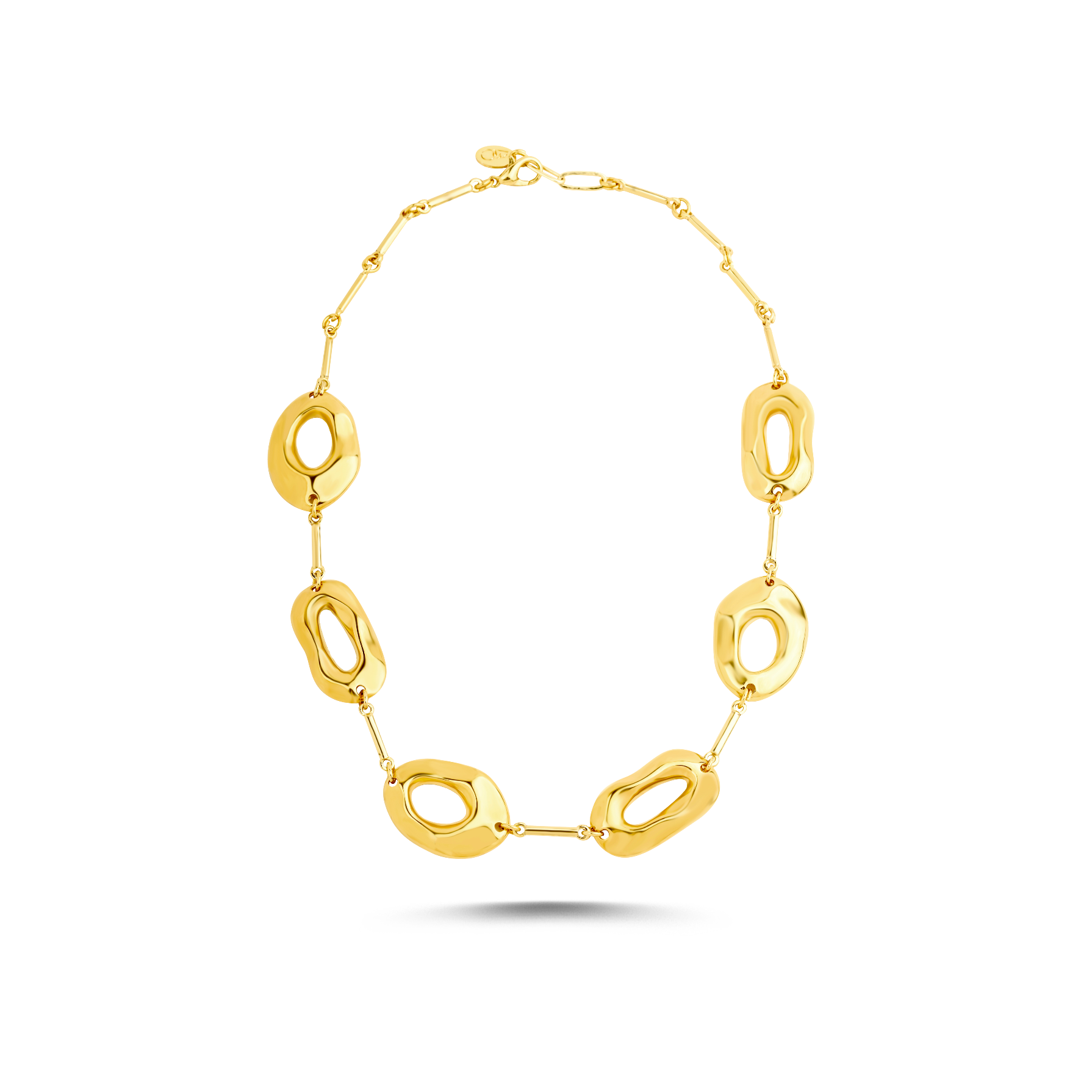 Berrin özkan-Golden Nocturne Link Necklace-Necklaces-1-Milagron.com
