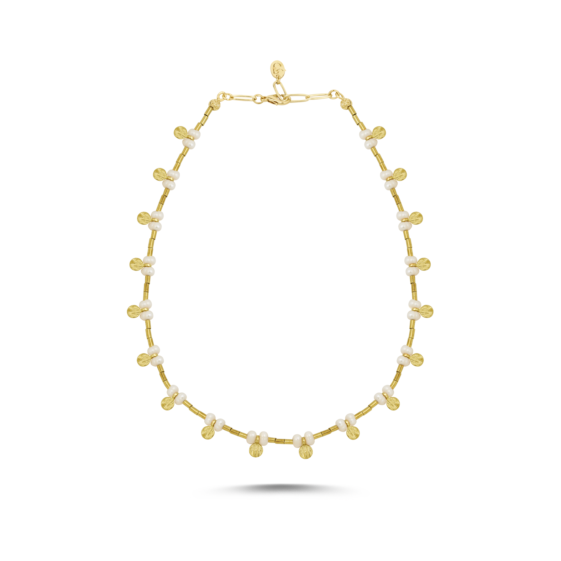 Berrin özkan-Greco Pearl Necklace-Necklaces-1-Milagron.com