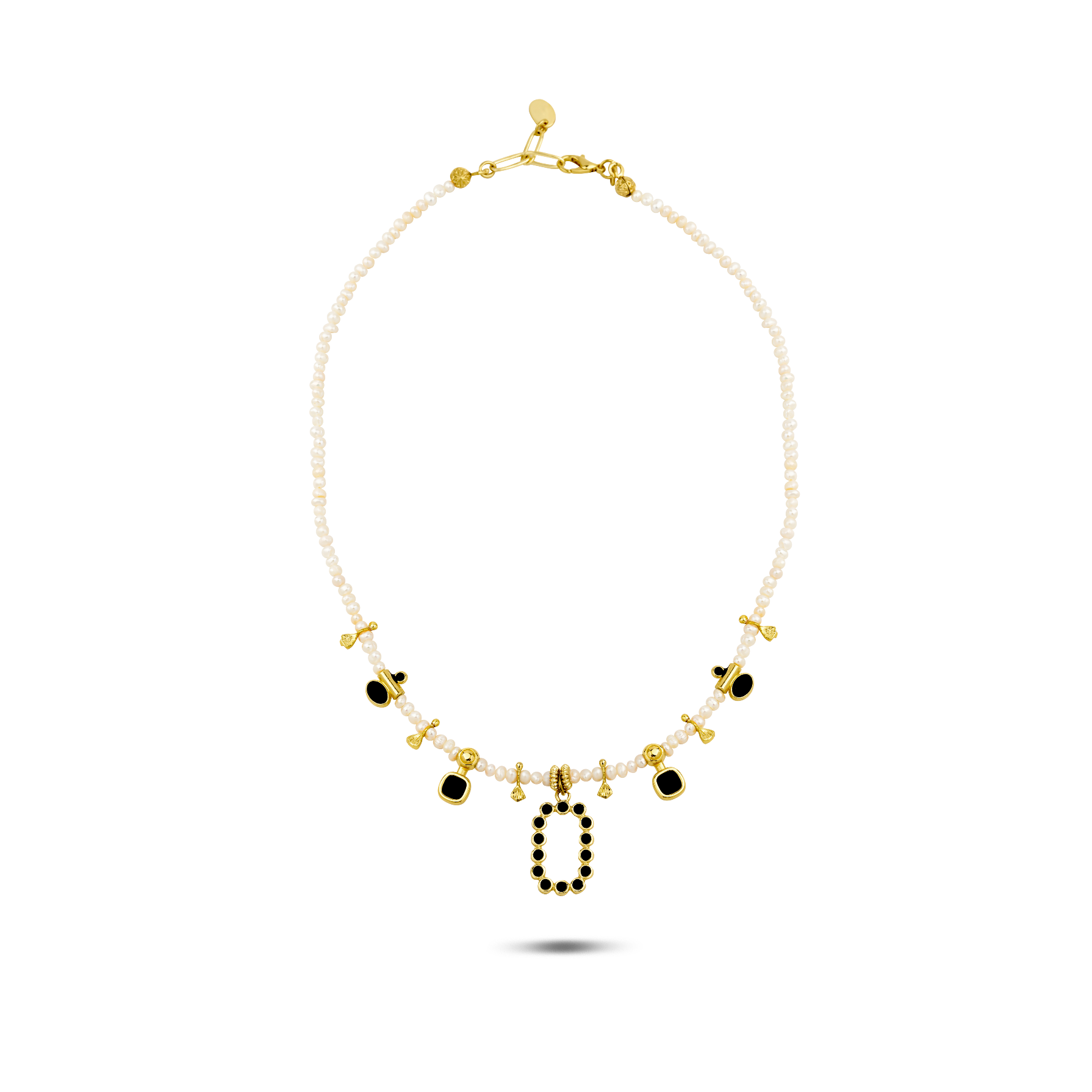 Berrin özkan-Midnight Pearl Necklace-Necklaces-1-Milagron.com