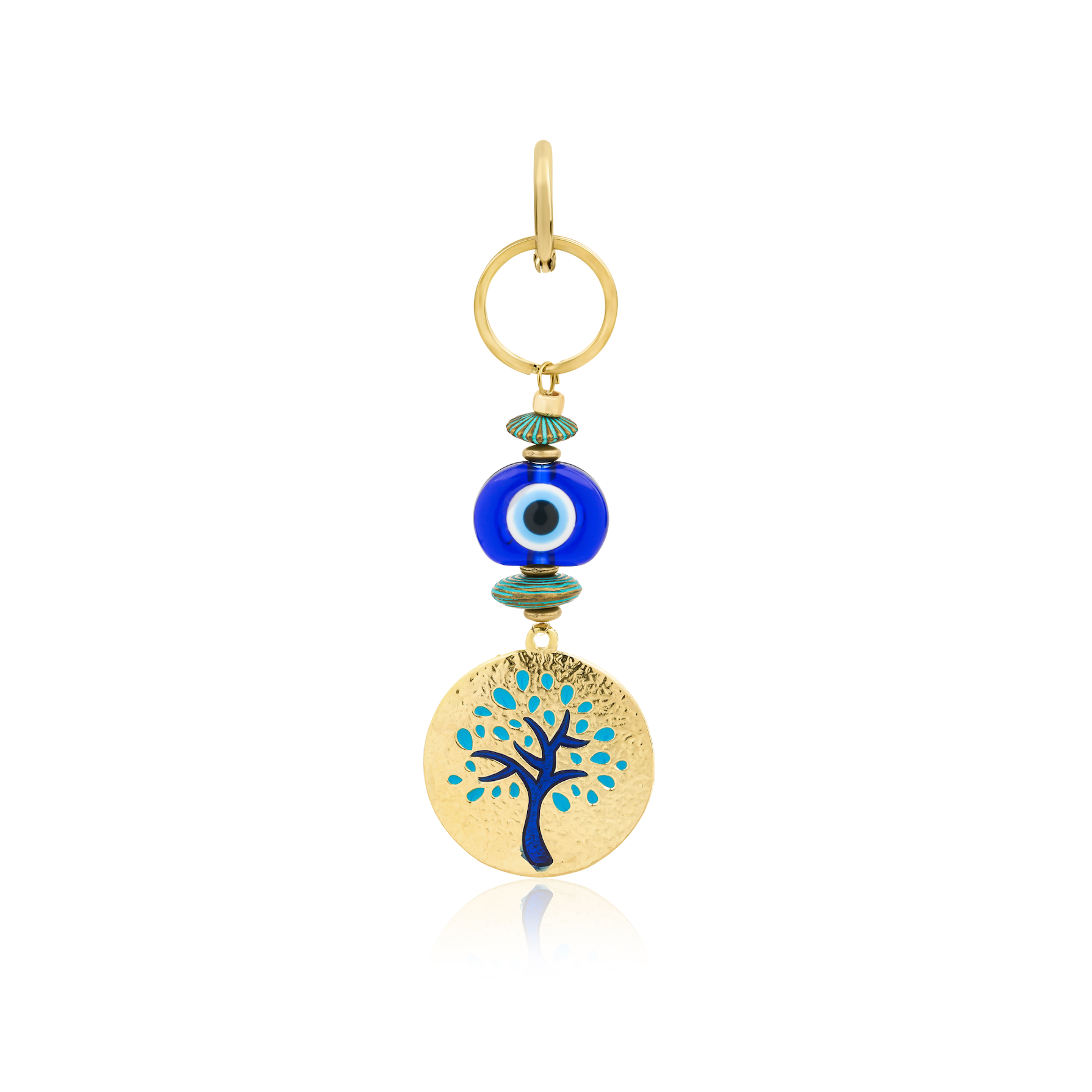 Berrin özkan-Nefes Blue Keychain / Bag Charm-Key Chain-1-Milagron.com