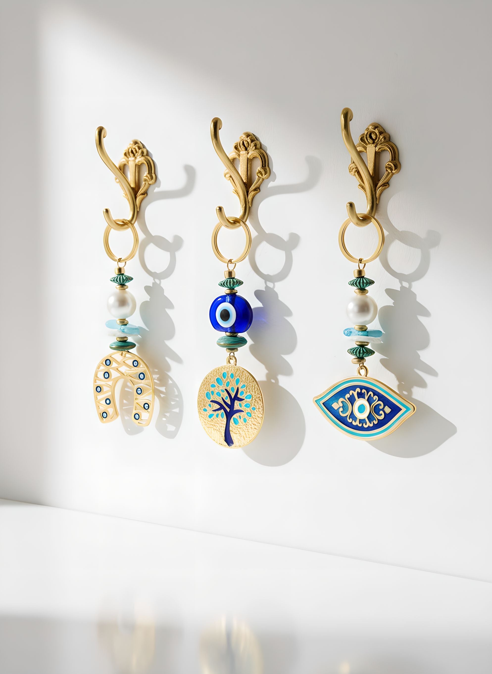 Berrin özkan-Nefes Blue Keychain / Bag Charm-Key Chain-2-Milagron.com