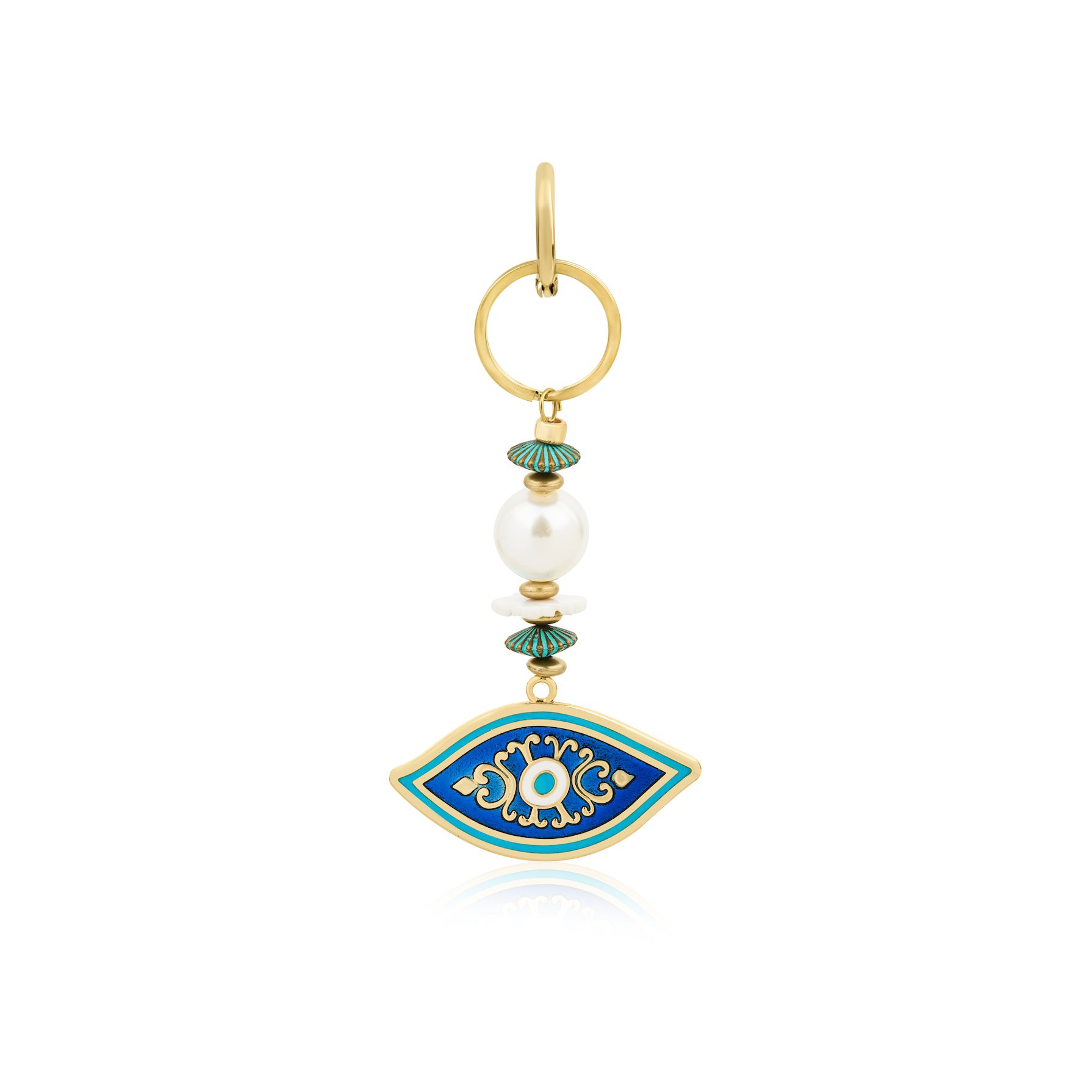 Berrin özkan-Tilsim Navy Evil Eye Keychain / Bag Charm-Key Chain-1-Milagron.com
