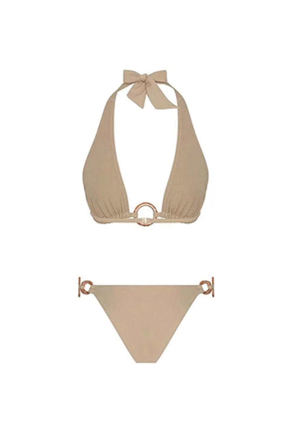 Bia Swimwear-Laisa Bej Bikini Takımı-Bikini & Mayo-1-Milagron.com