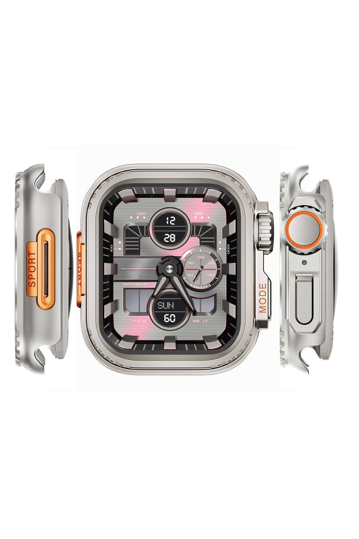 Apple Watch Ultra Dönüştürücü Bumper Kasa Koruyucu Starlight