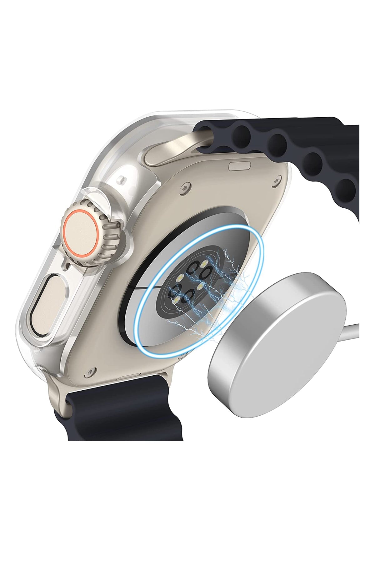 Apple Watch Ultra Uyumlu Ekran Koruyucu Kasa Şeffaf