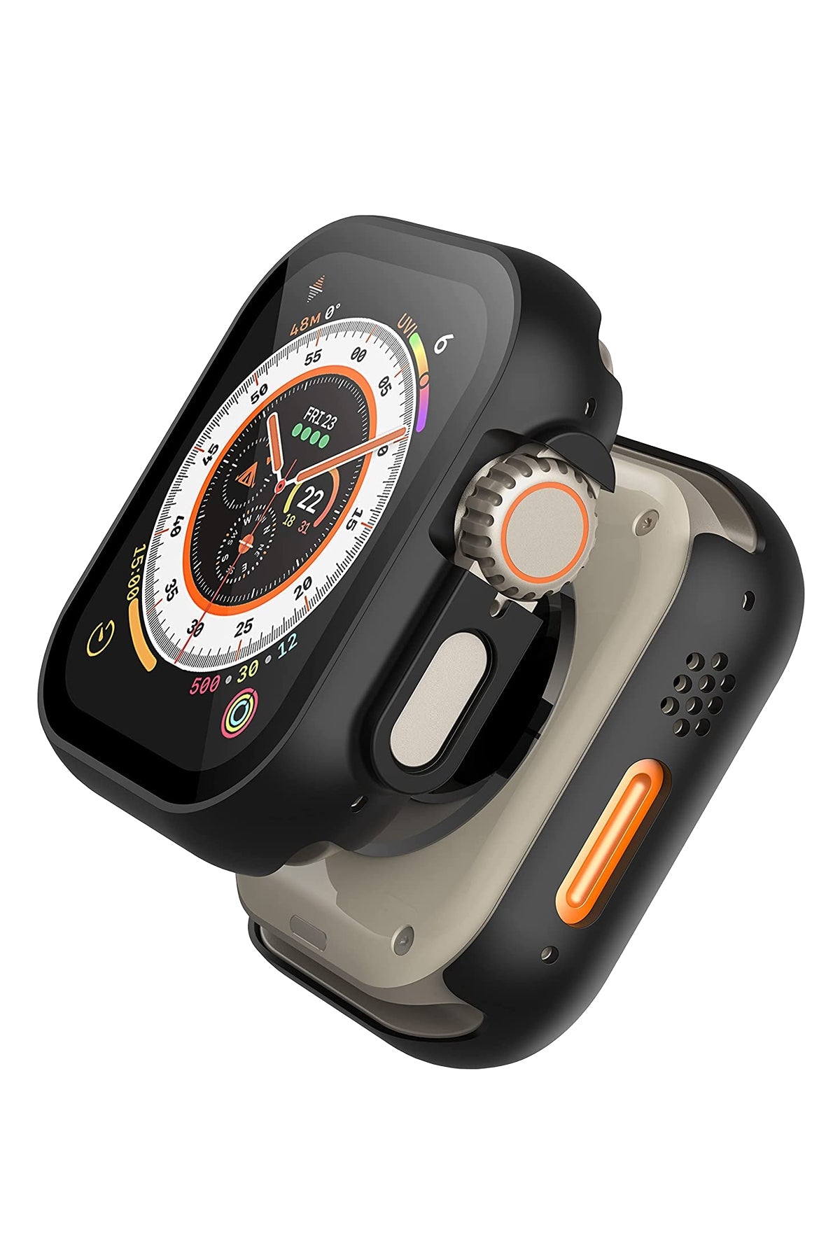 Apple Watch Ultra Uyumlu Ekran Koruyucu Kasa Siyah